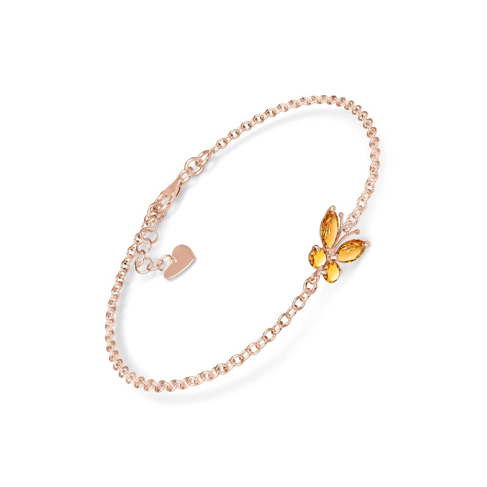 Rose Gold Bracelet Citrine 10K — Azzurra