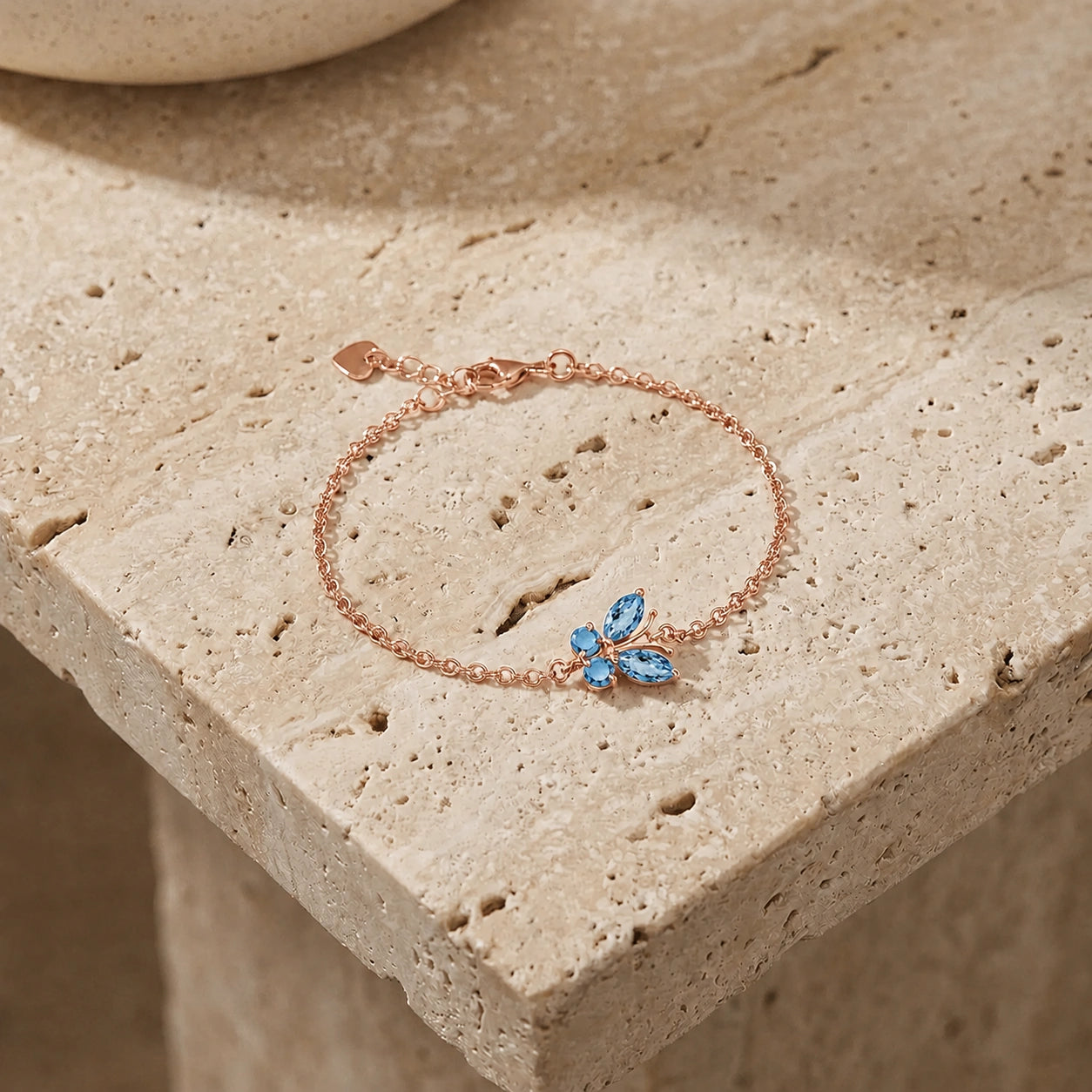 Rose Gold Bracelet Citrine 10K — Azzurra
