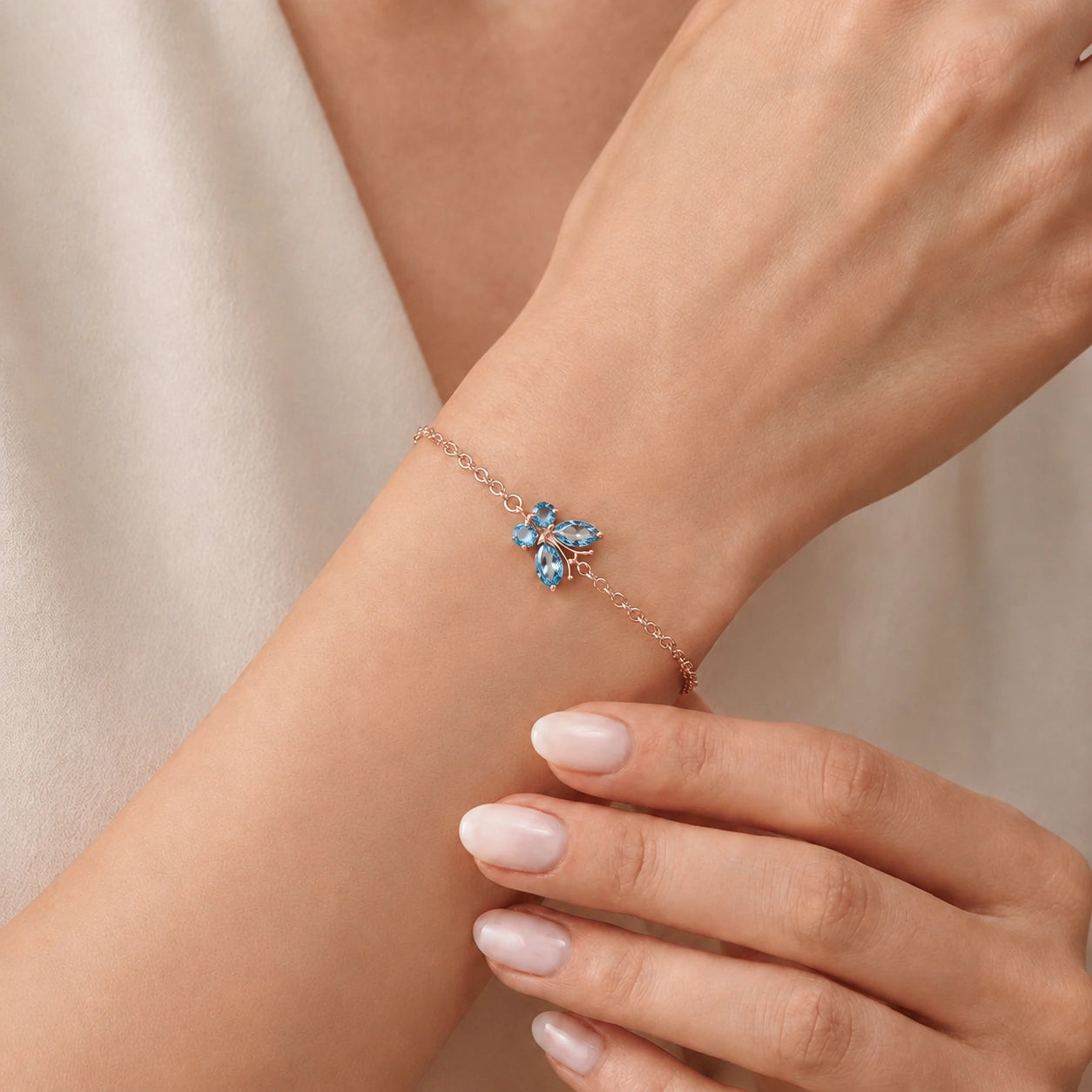 Rose Gold Bracelet Citrine 10K — Azzurra
