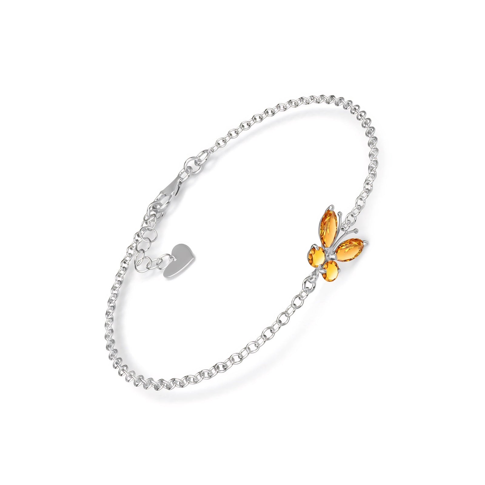 White Gold Bracelet Citrine 10K — Azzurra