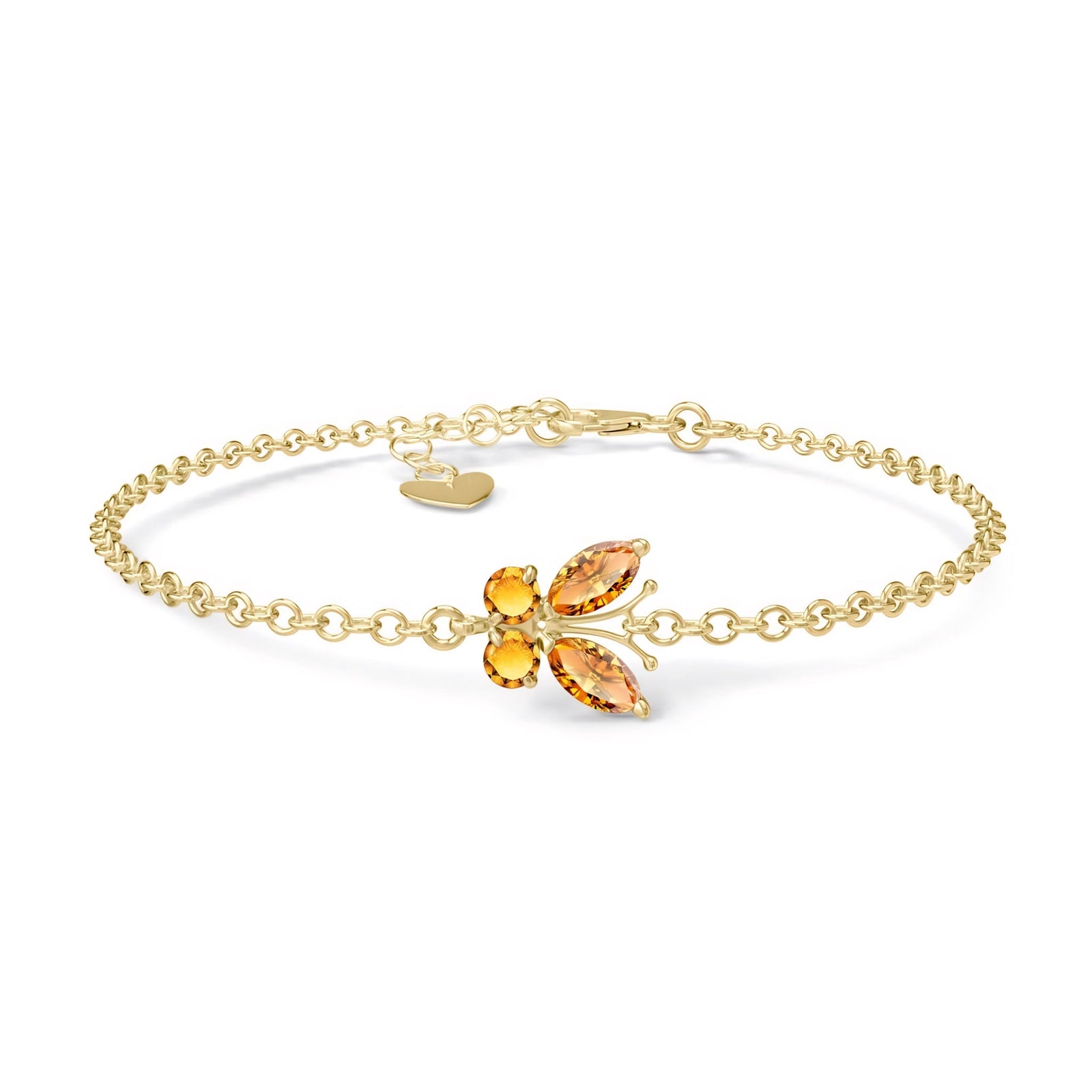 Yellow Gold Bracelet Citrine 10K — Azzurra