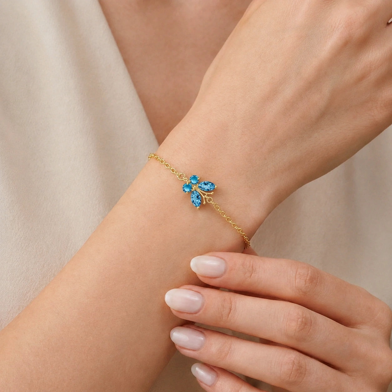 Yellow Gold Bracelet Citrine 10K — Azzurra