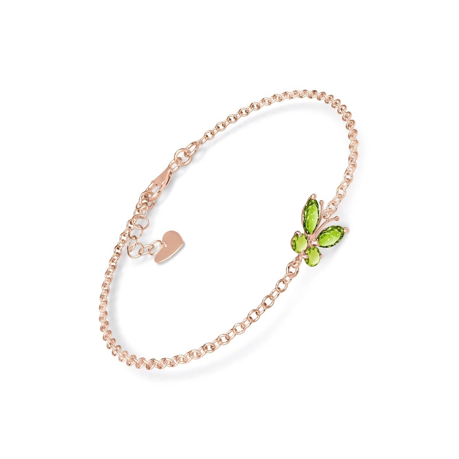 Rose Gold Bracelet Garnet 10K — Azzurra