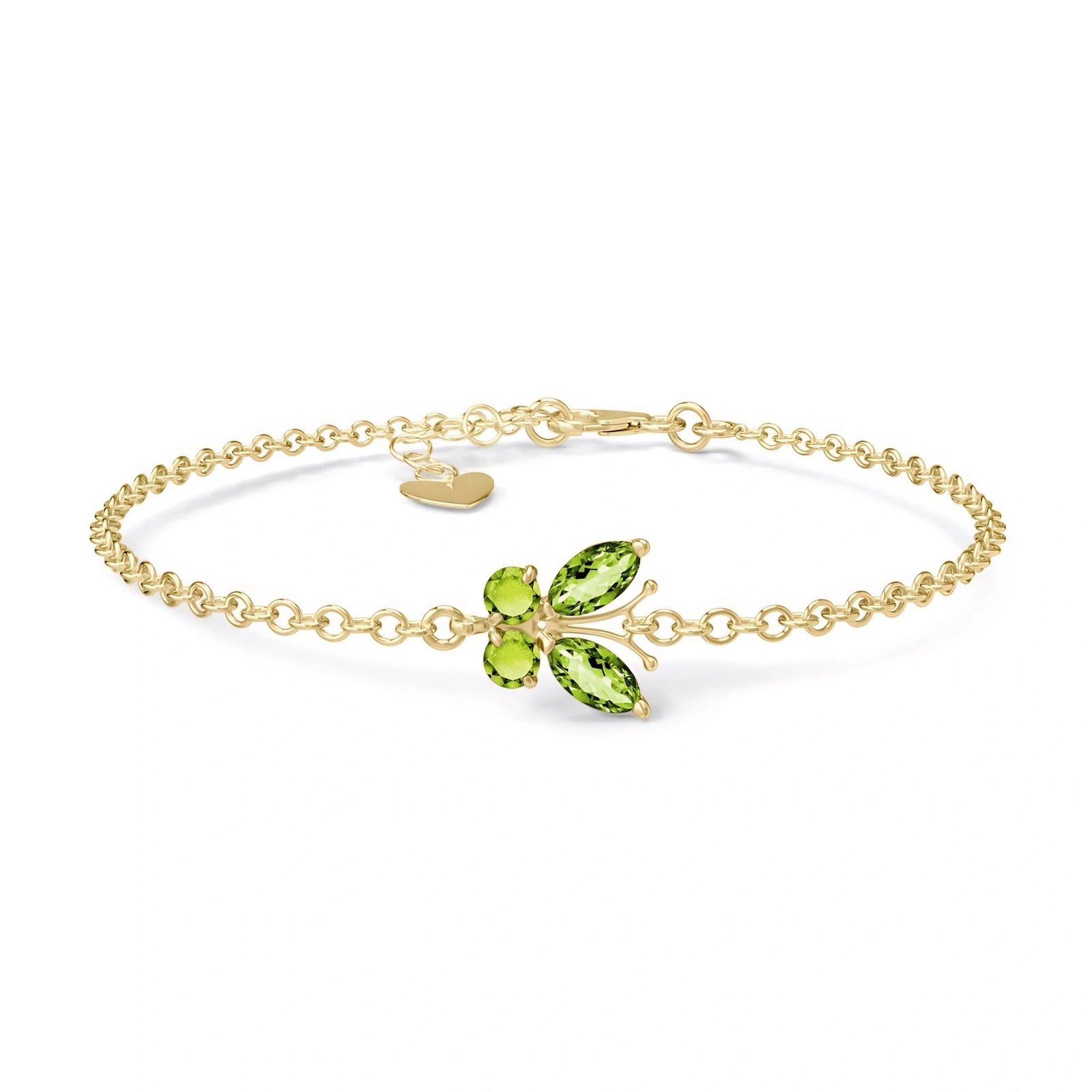 Yellow Gold Bracelet Garnet 10K — Azzurra