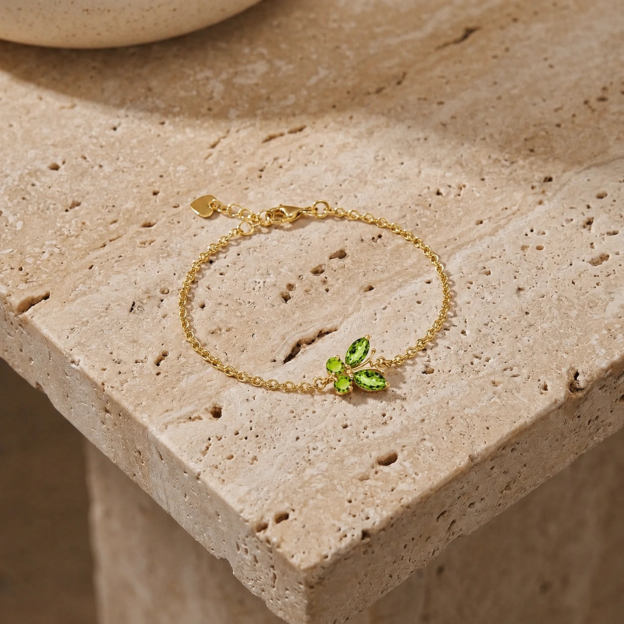 Yellow Gold Bracelet Garnet 10K — Azzurra