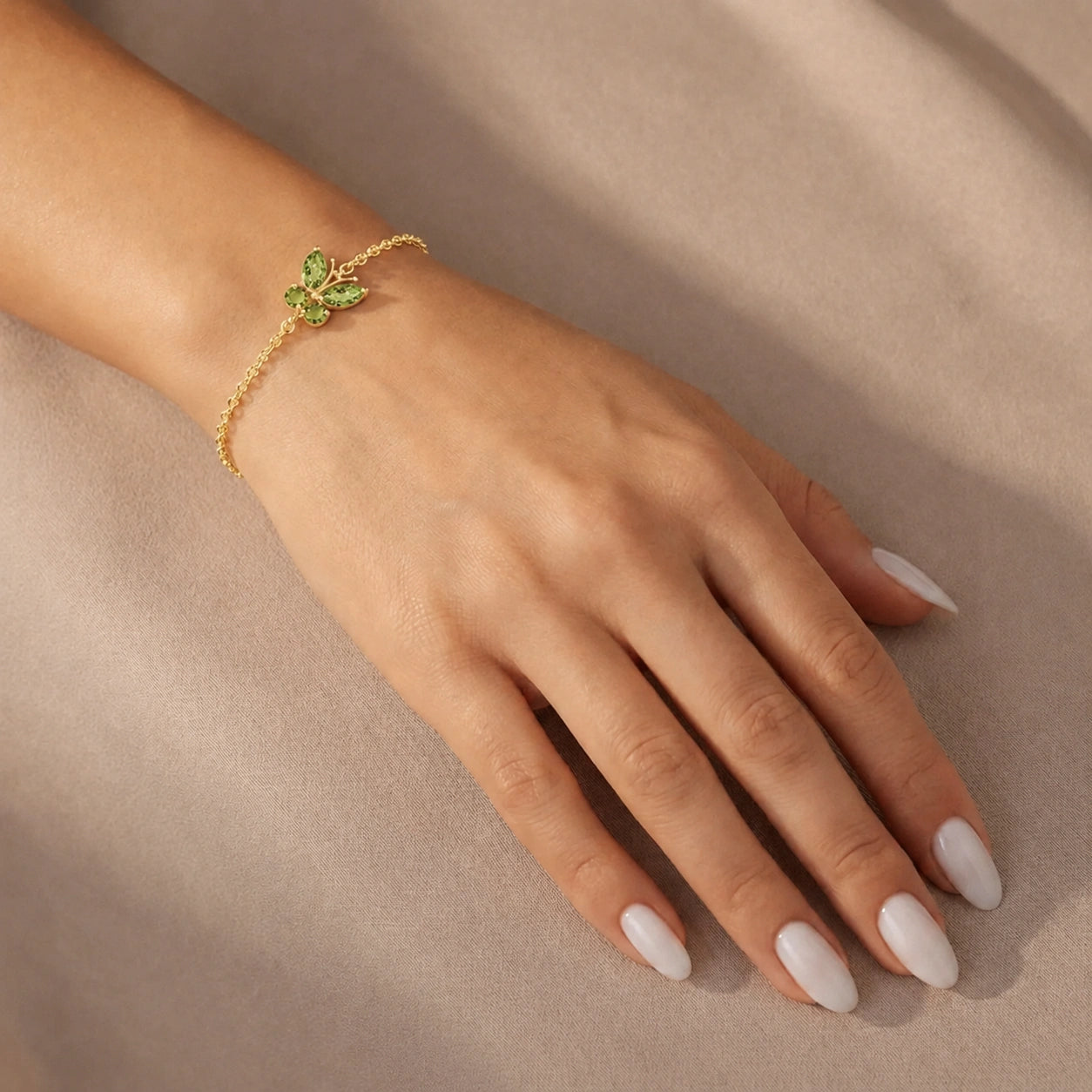 Yellow Gold Bracelet Garnet 10K — Azzurra