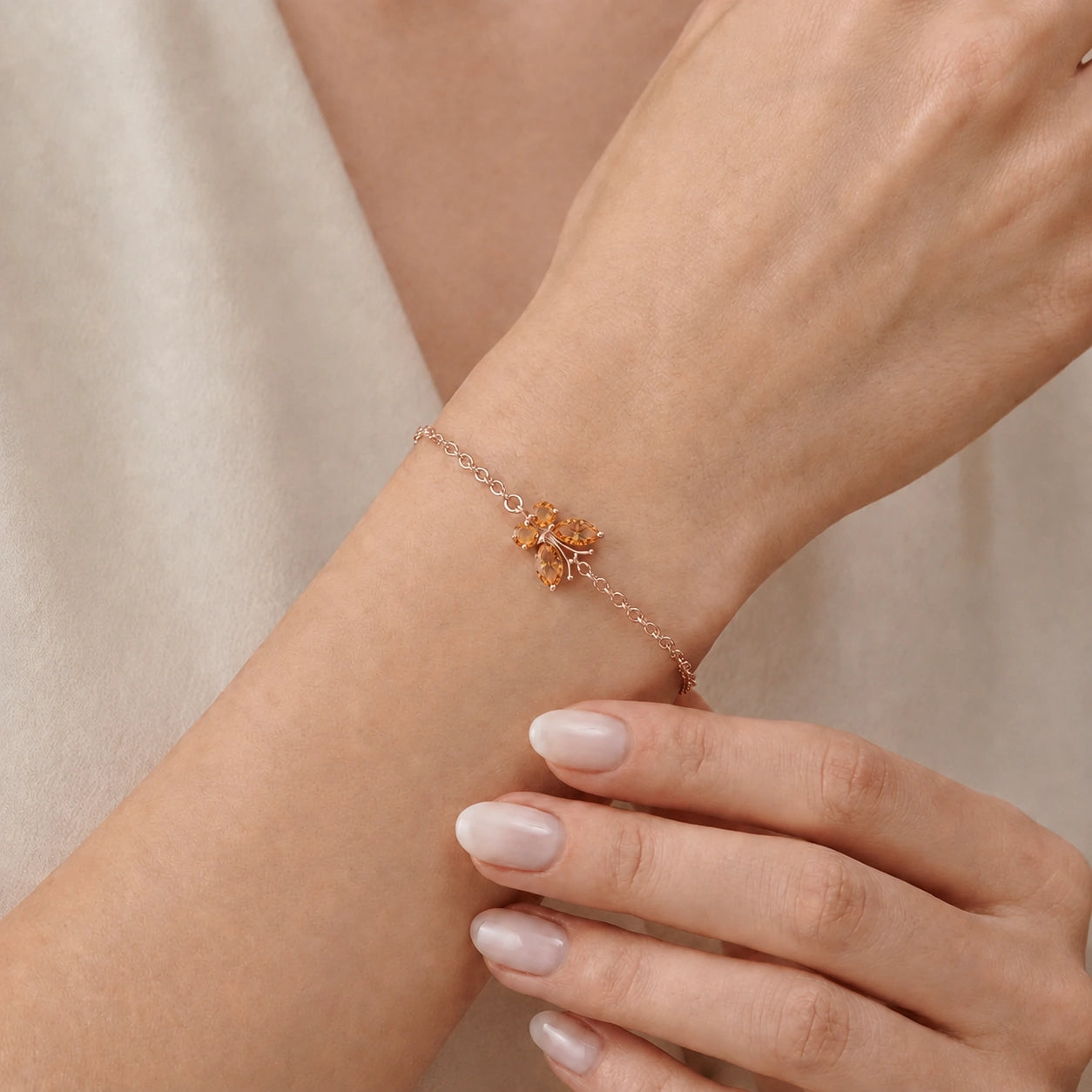 Rose Gold Bracelet Opal 10K — Azzurra