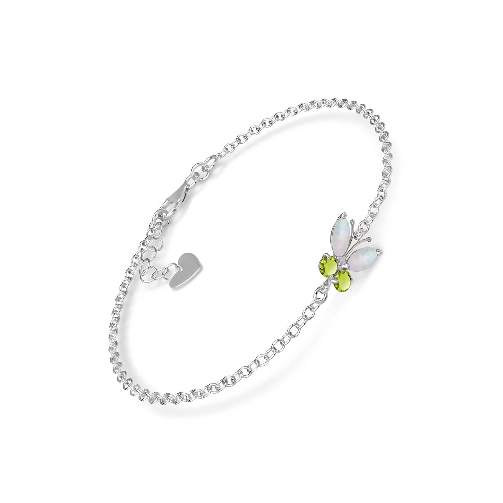 White Gold Bracelet Opal 10K — Azzurra