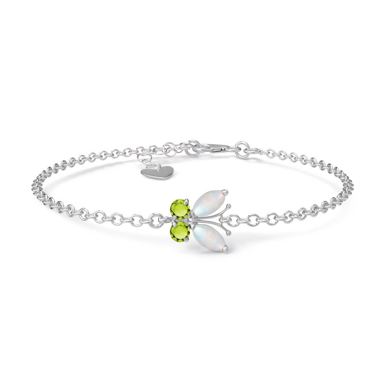 White Gold Bracelet Opal 10K — Azzurra