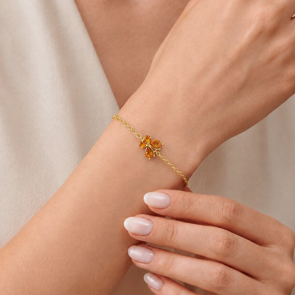 Yellow Gold Bracelet Opal 10K — Azzurra
