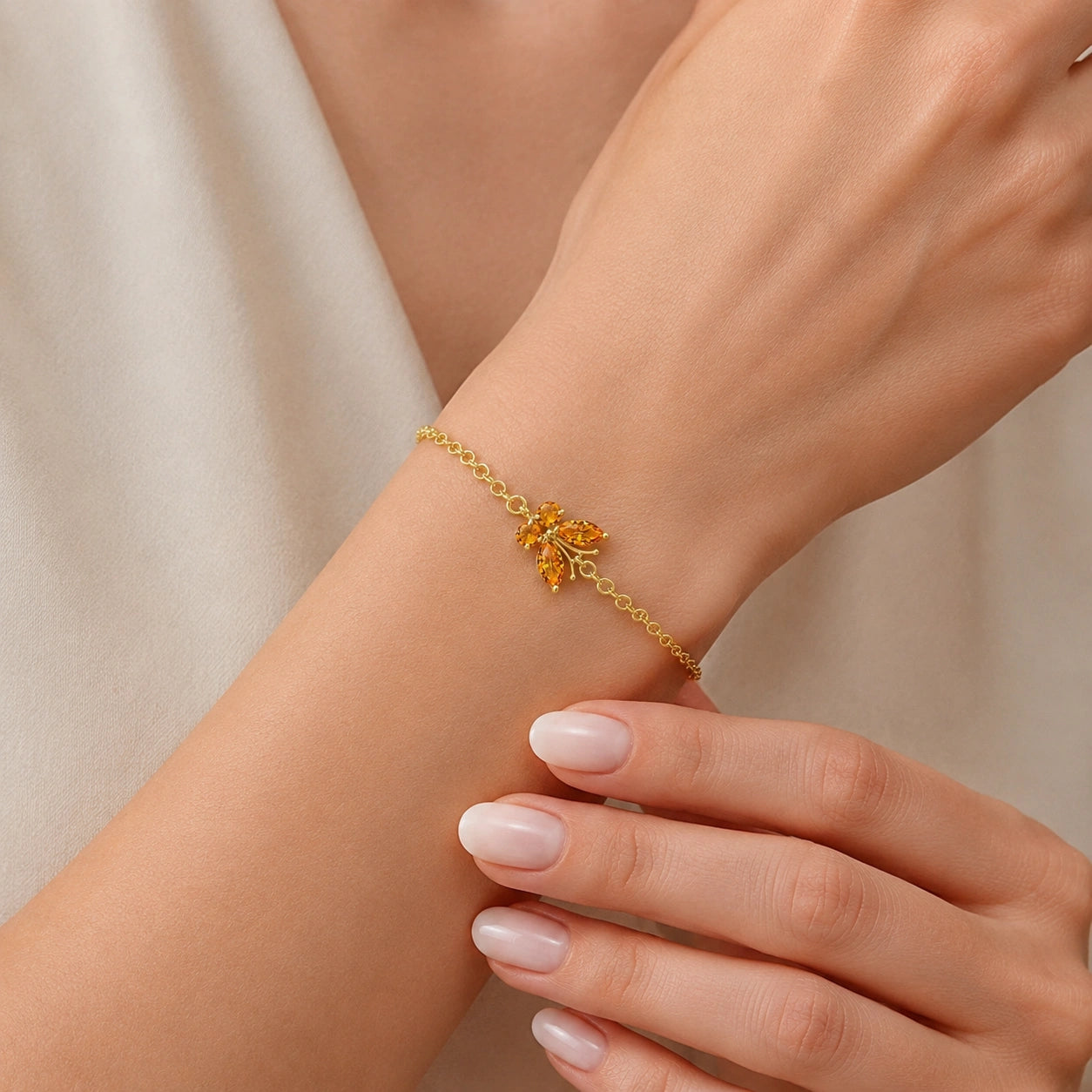 Yellow Gold Bracelet Opal 10K — Azzurra