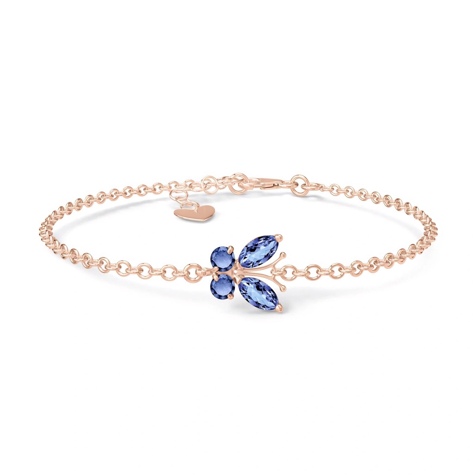 Rose Gold Bracelet Peridot 10K — Azzurra