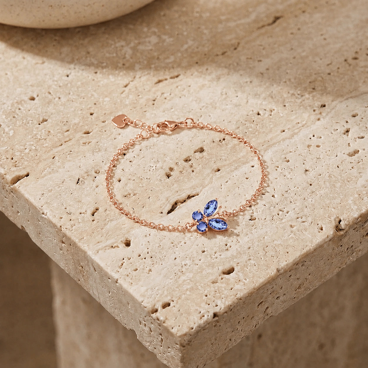 Rose Gold Bracelet Peridot 10K — Azzurra