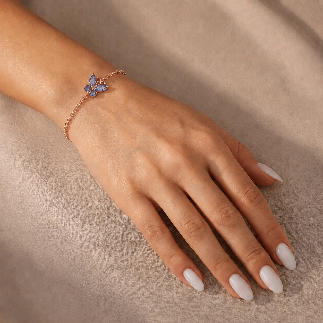 Rose Gold Bracelet Peridot 10K — Azzurra