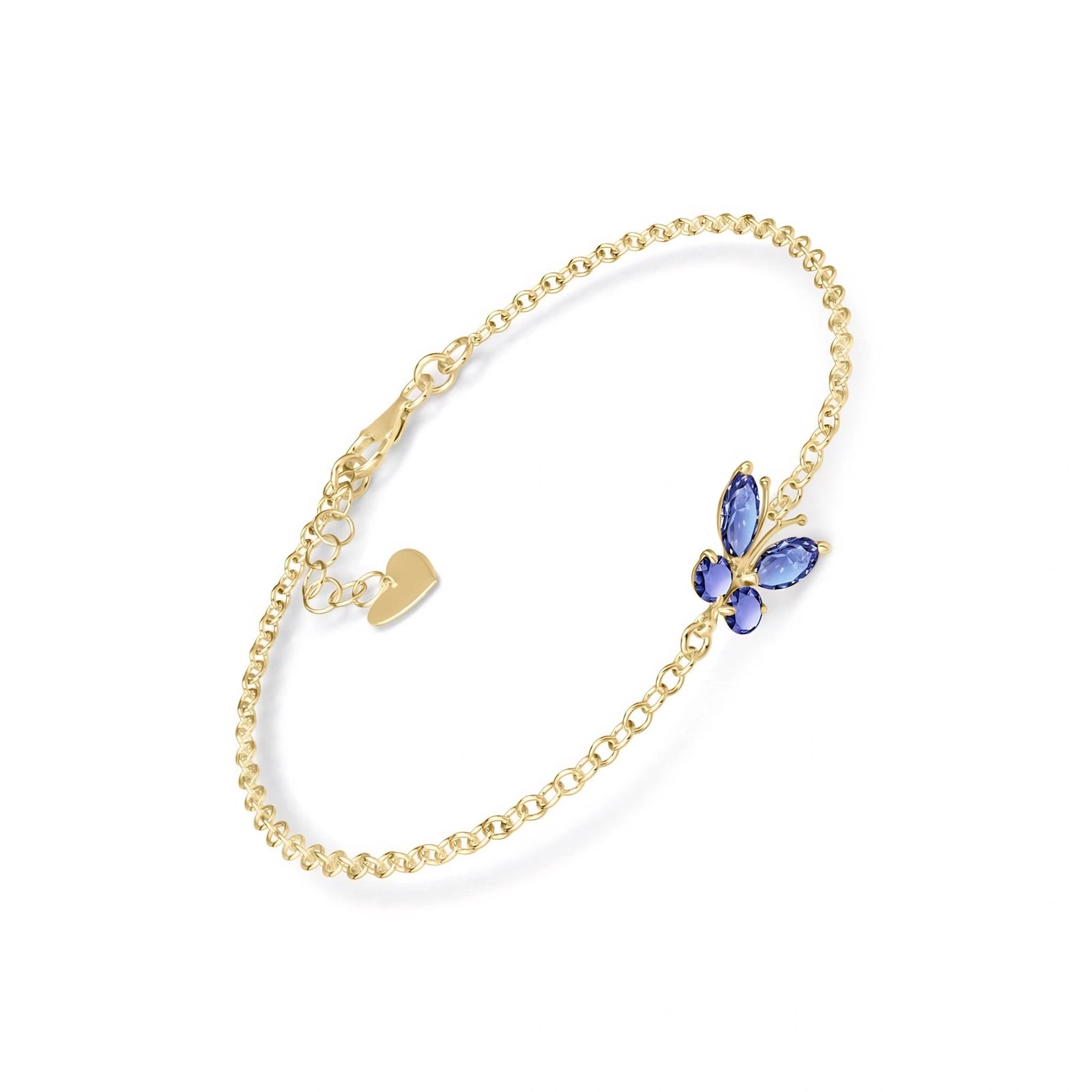 Yellow Gold Bracelet Peridot 10K — Azzurra