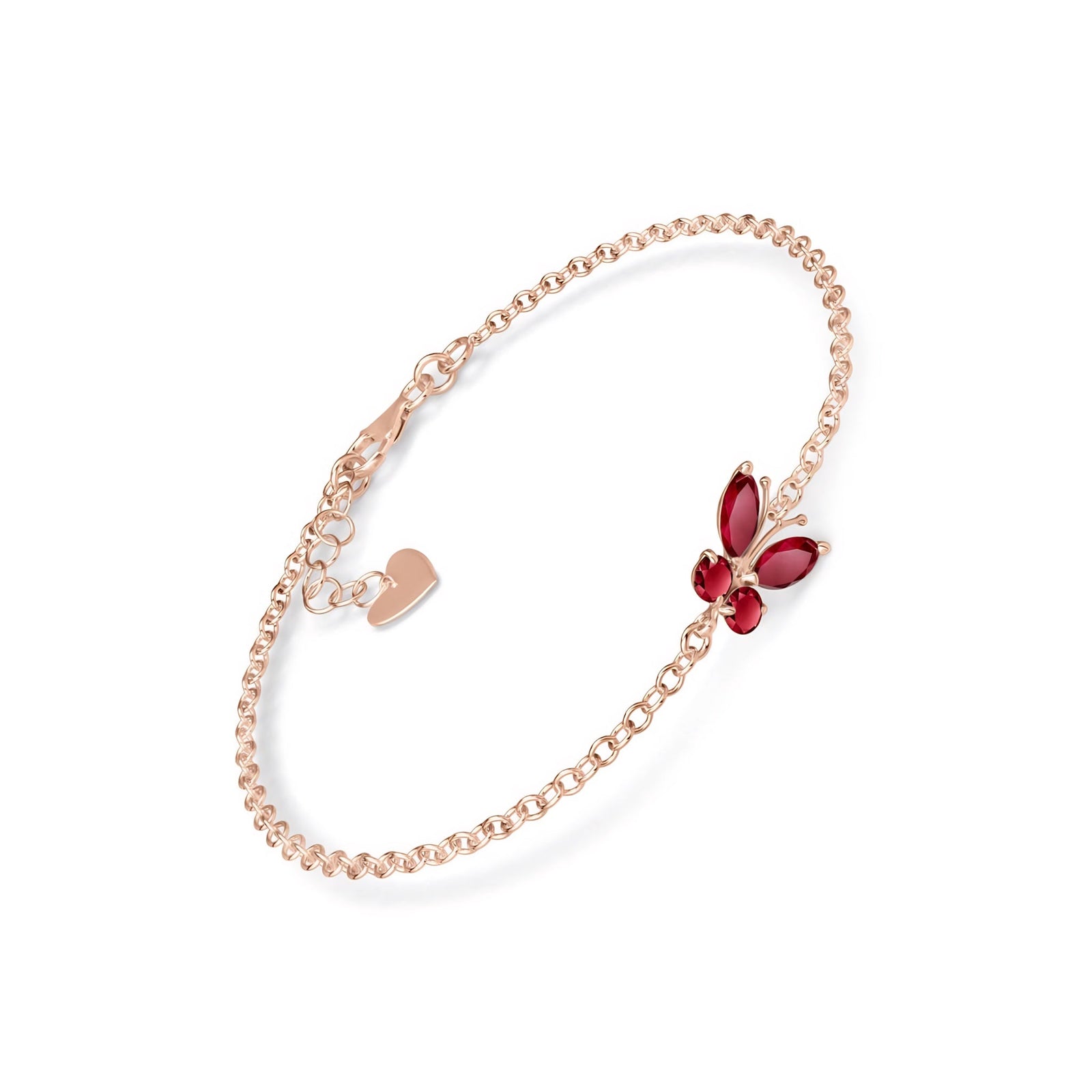Rose Gold Bracelet Ruby 10K — Azzurra