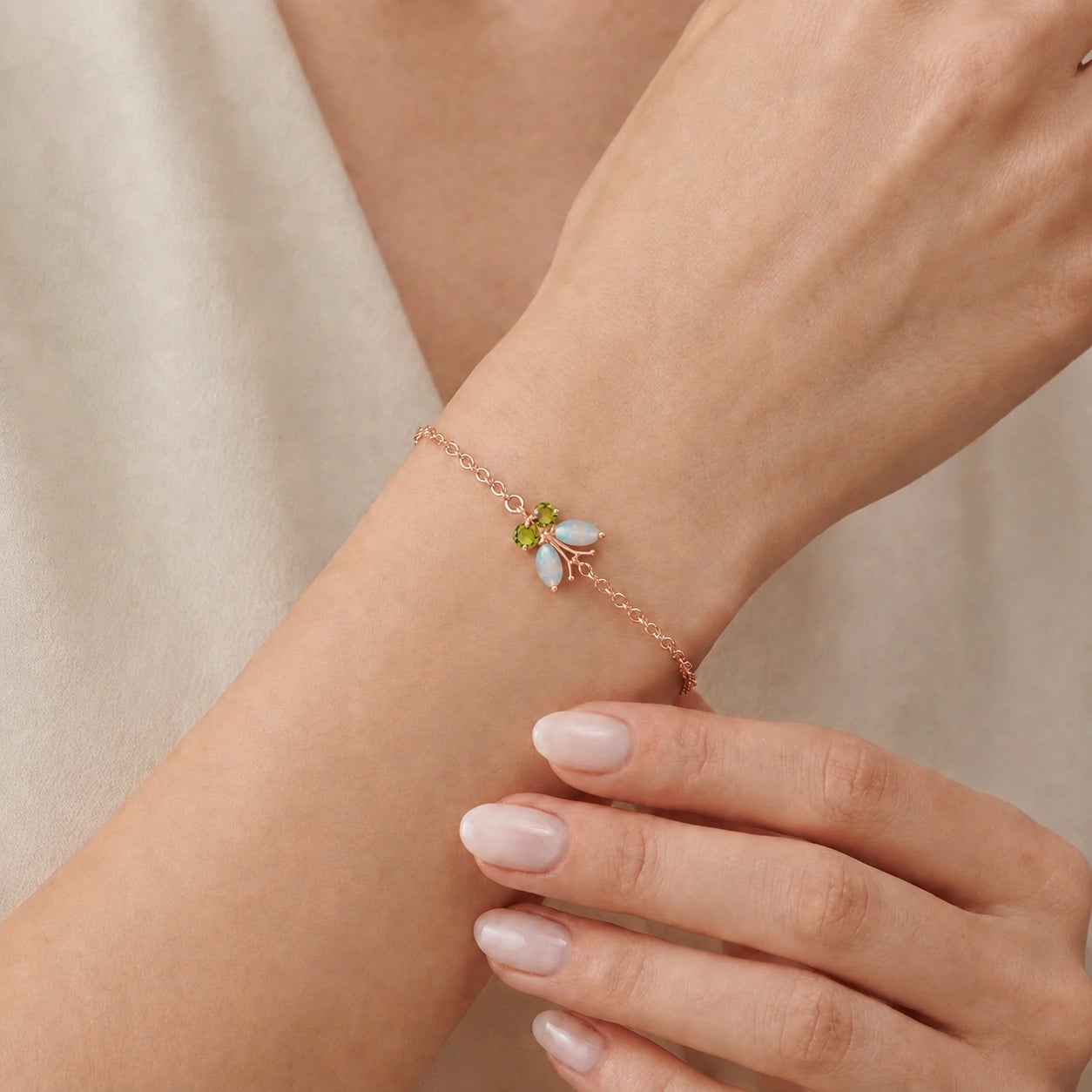 Rose Gold Bracelet Ruby 10K — Azzurra