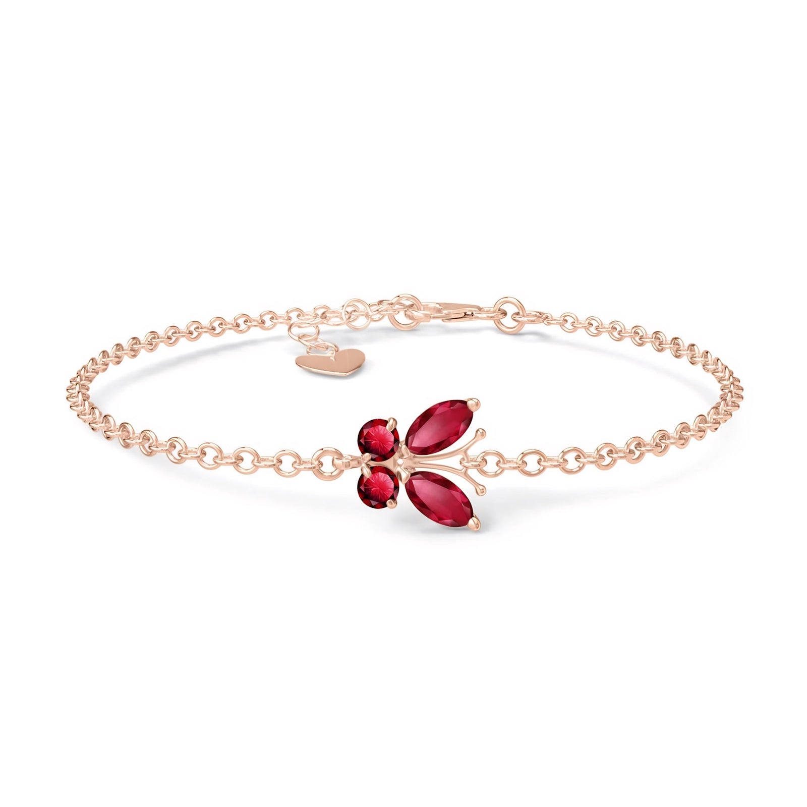 Rose Gold Bracelet Ruby 10K — Azzurra