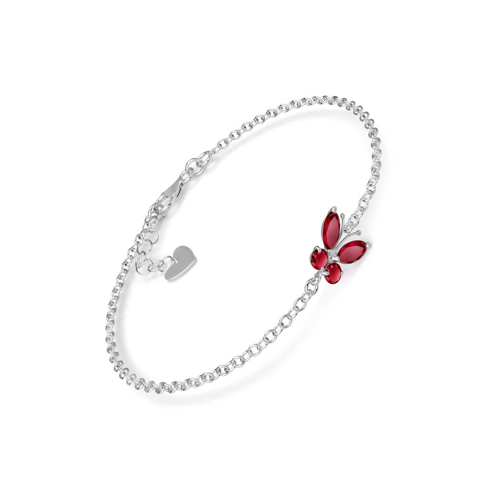 White Gold Bracelet Ruby 10K — Azzurra