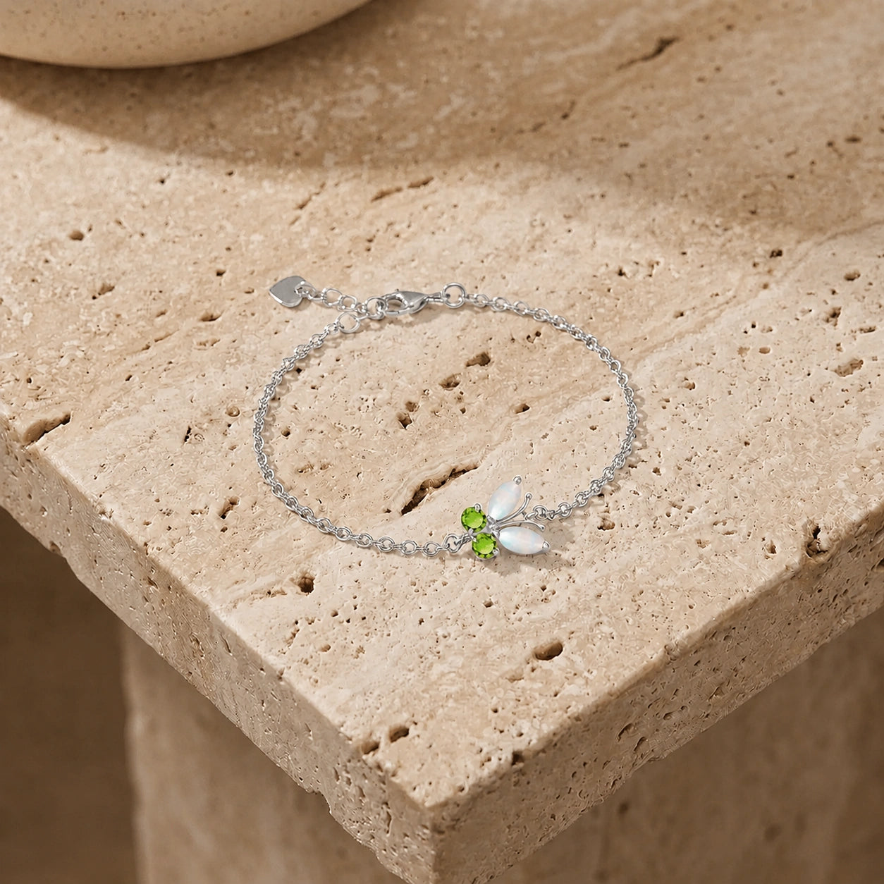 White Gold Bracelet Ruby 10K — Azzurra