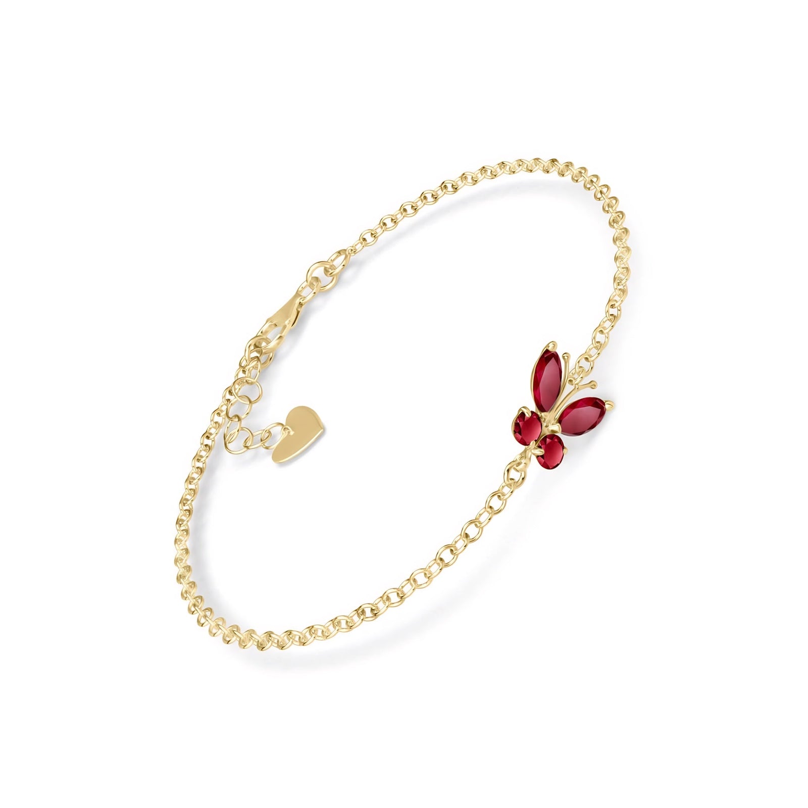 Yellow Gold Bracelet Ruby 10K — Azzurra