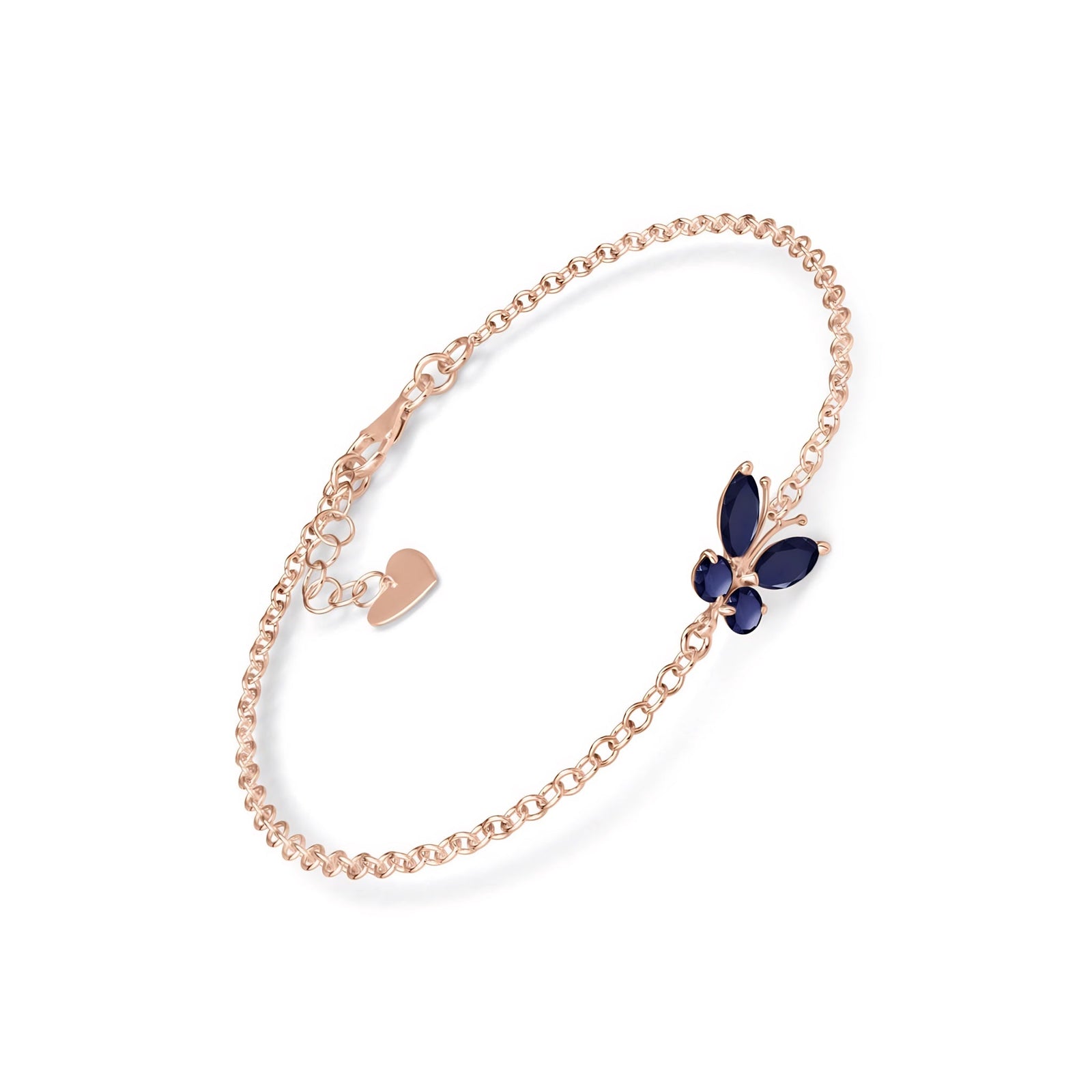 Rose Gold Bracelet Sapphire 10K — Azzurra