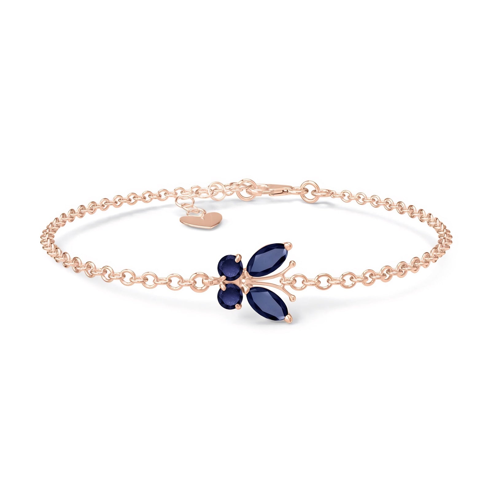 Rose Gold Bracelet Sapphire 10K — Azzurra