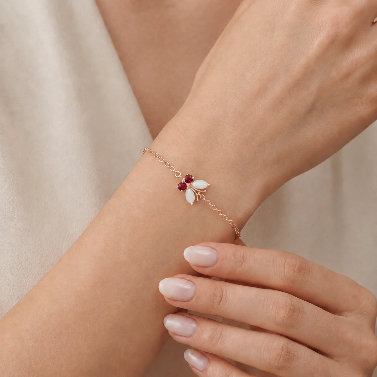 Rose Gold Bracelet Sapphire 10K — Azzurra