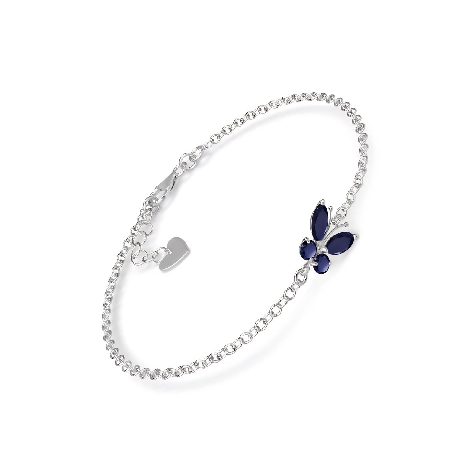 White Gold Bracelet Sapphire 10K — Azzurra