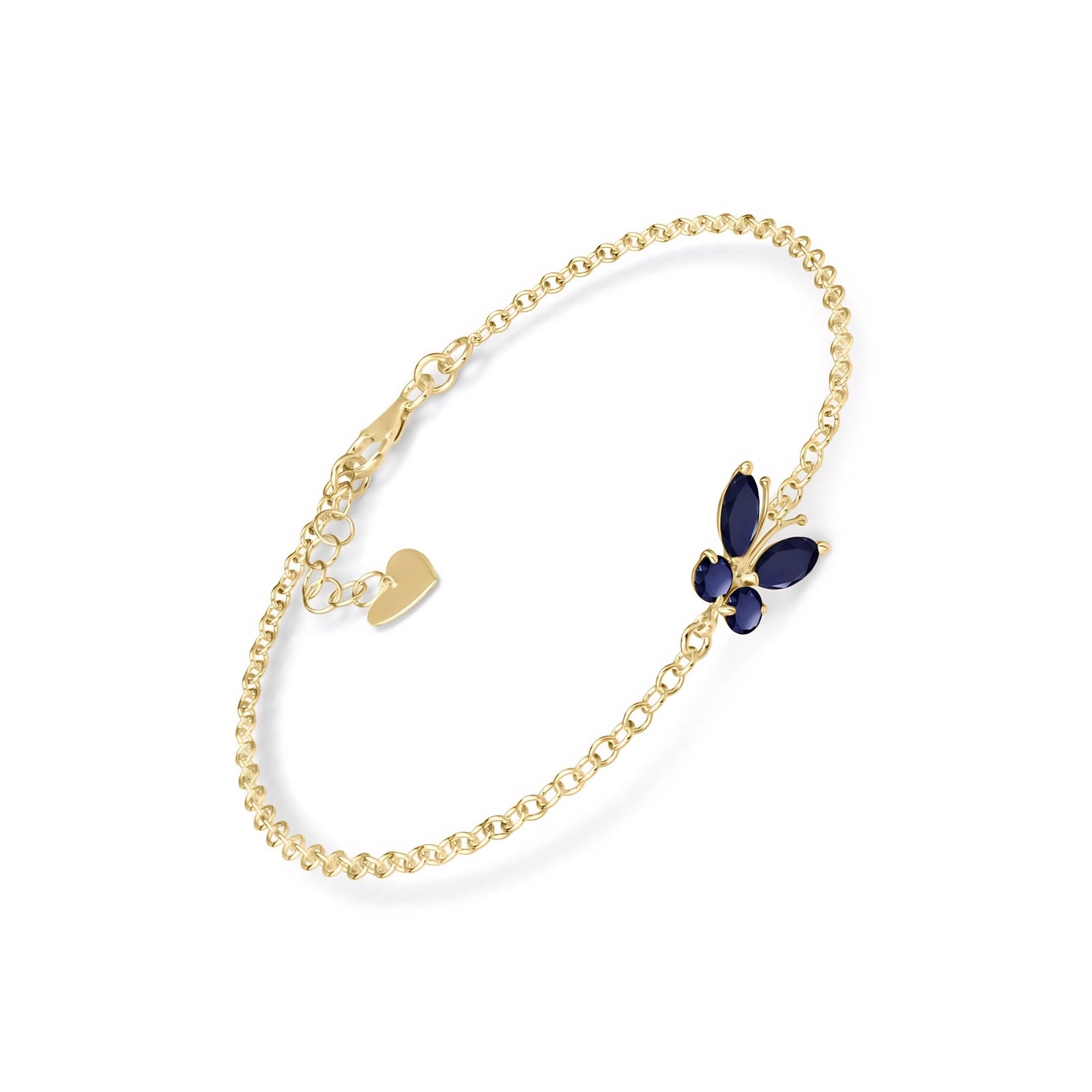 Yellow Gold Bracelet Sapphire 10K — Azzurra