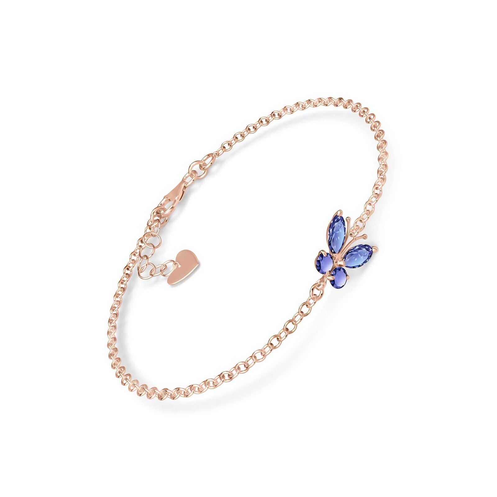 Rose Gold Bracelet Tanzanite 10K — Azzurra