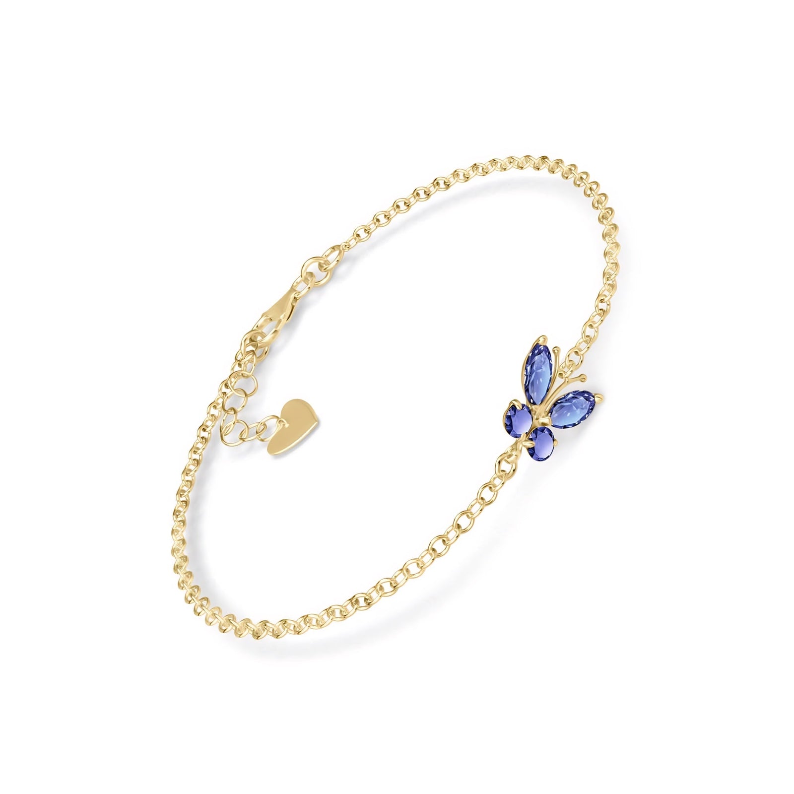 Yellow Gold Bracelet Tanzanite 10K — Azzurra