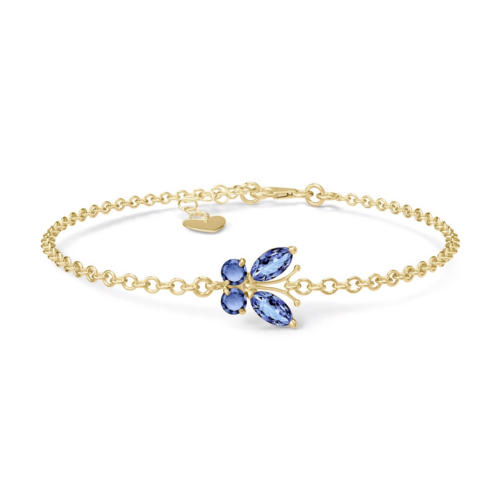 Yellow Gold Bracelet Tanzanite 10K — Azzurra