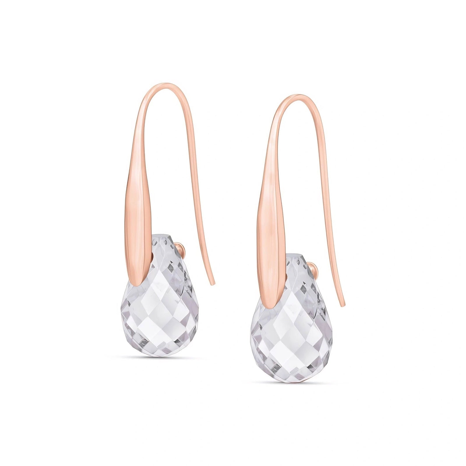 Rose Gold Earrings Citrine 10K — Ottilia