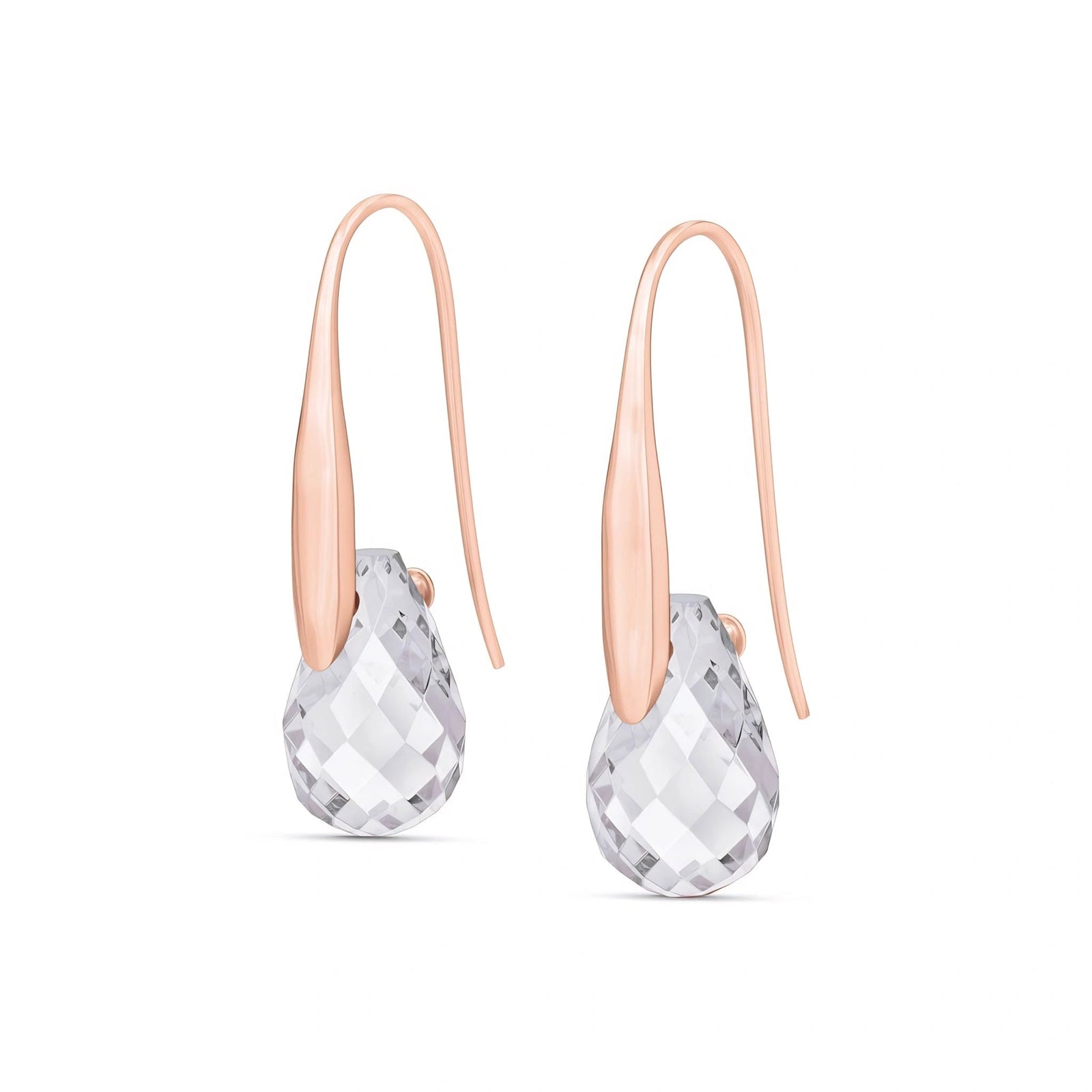 Rose Gold Earrings Citrine 10K — Ottilia