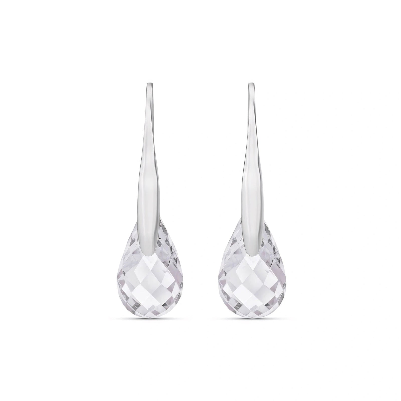 White Gold Earrings Citrine 10K — Ottilia