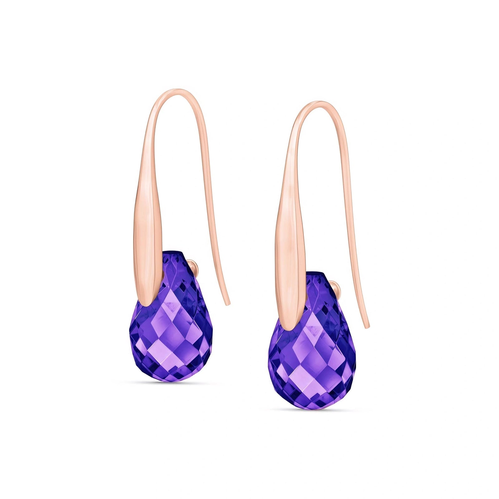 Rose Gold Earrings Ruby 10K — Ottilia