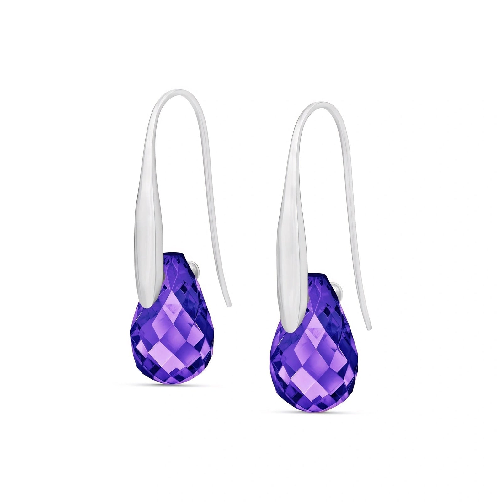 White Gold Earrings Ruby 10K — Ottilia