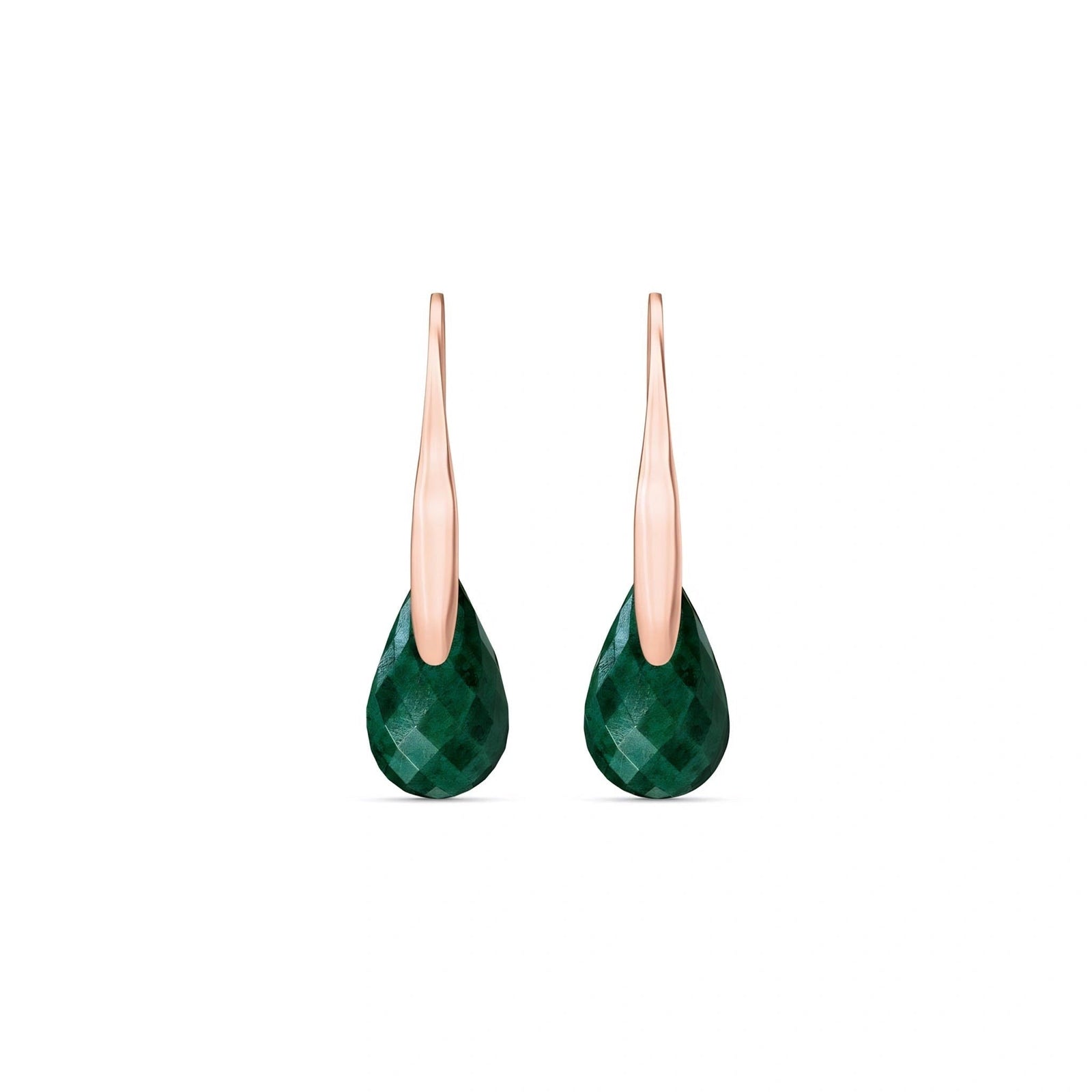 Rose Gold Earrings Sapphire 10K — Ottilia