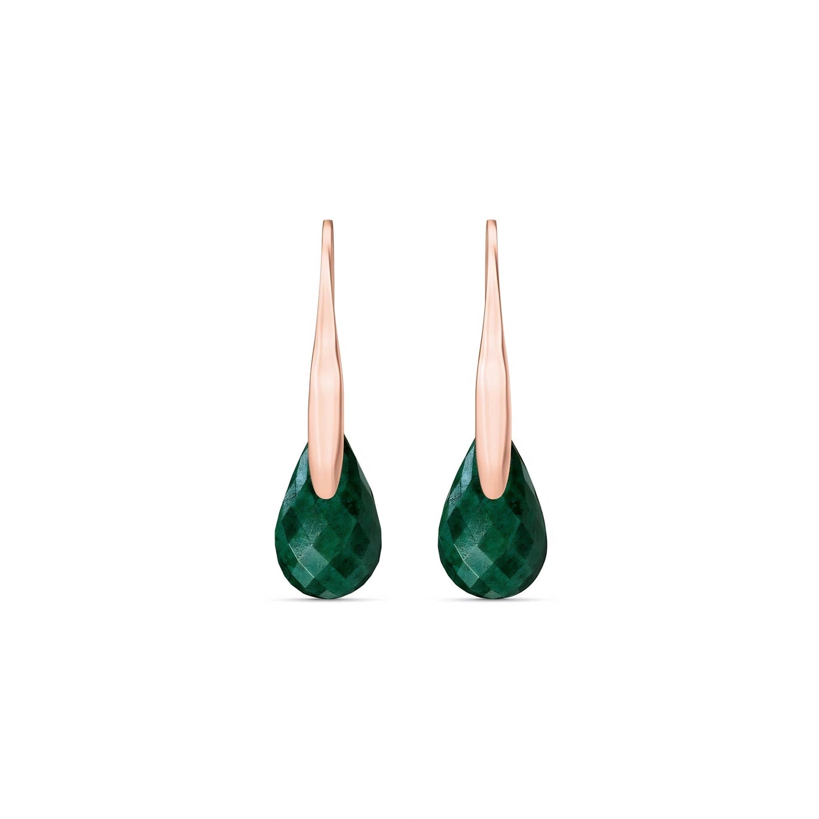 Rose Gold Earrings Sapphire 10K — Ottilia