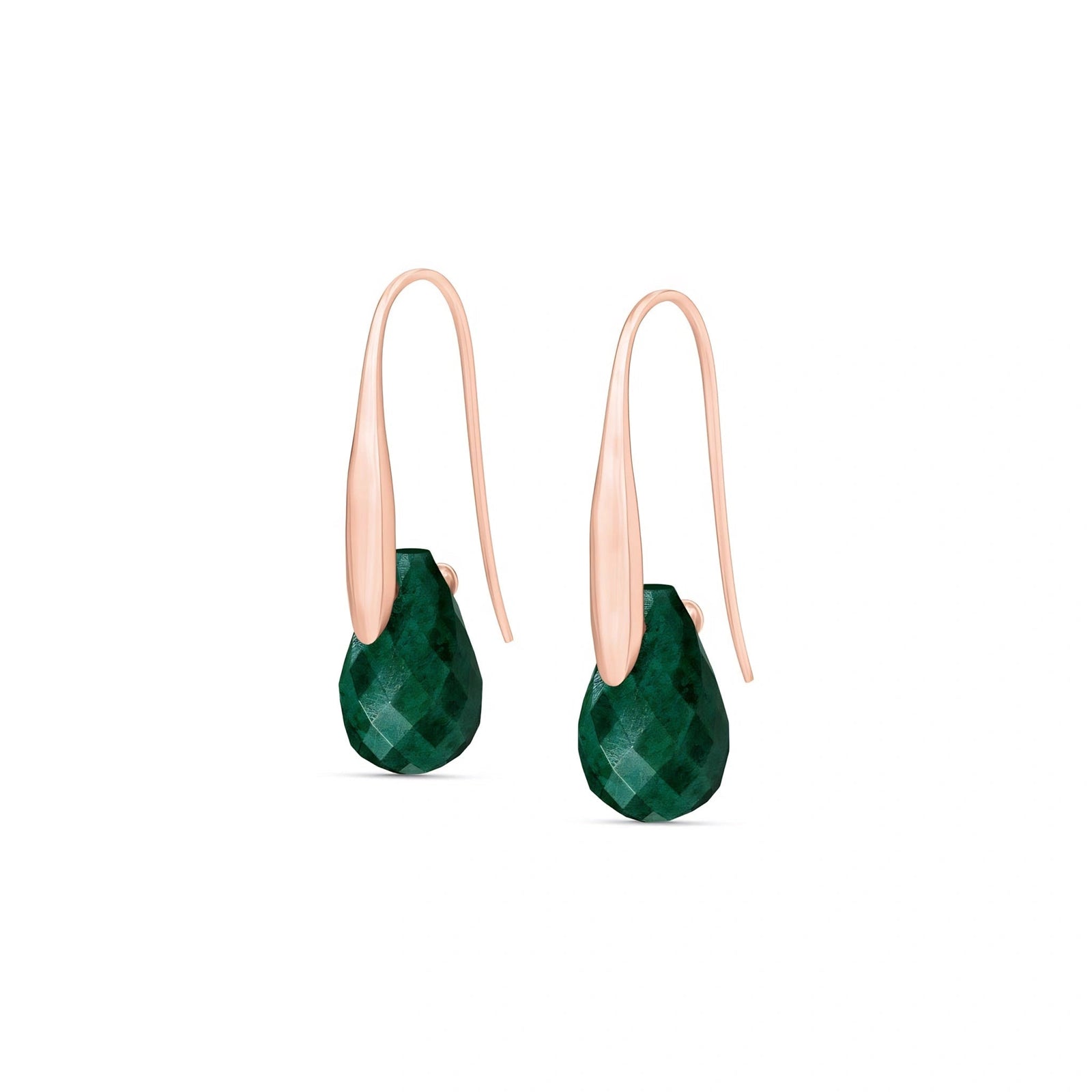 Rose Gold Earrings Sapphire 10K — Ottilia