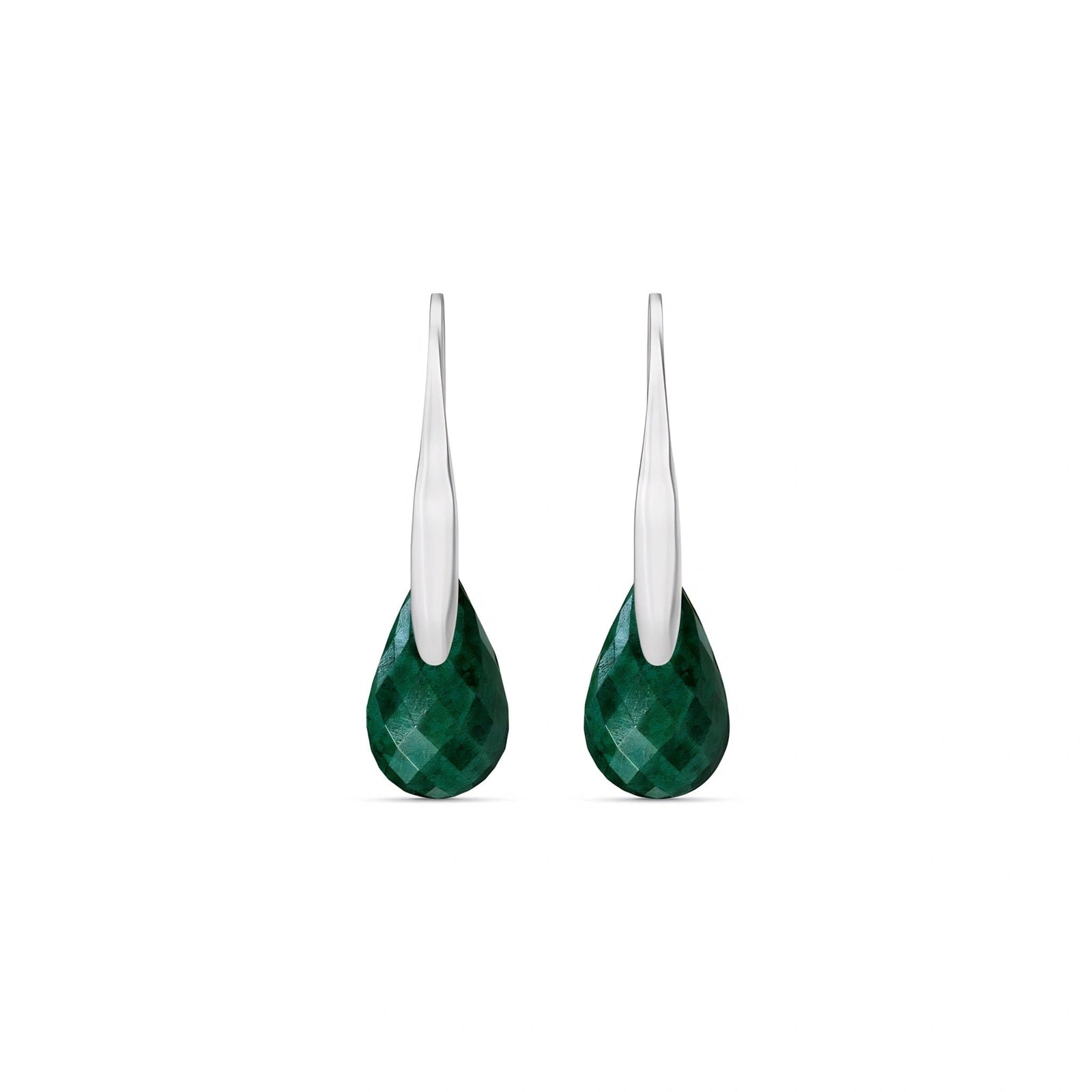White Gold Earrings Sapphire 10K — Ottilia