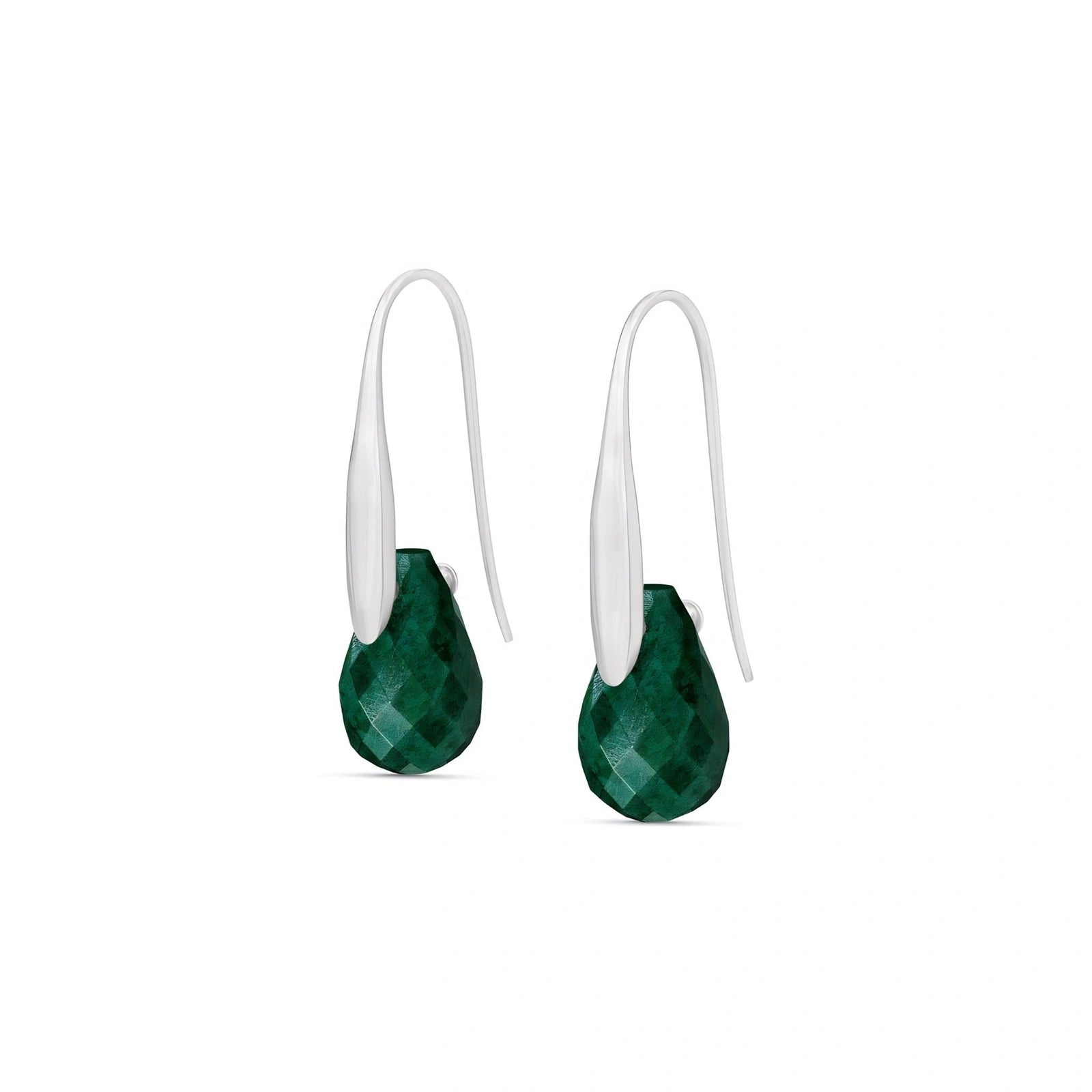 White Gold Earrings Sapphire 10K — Ottilia