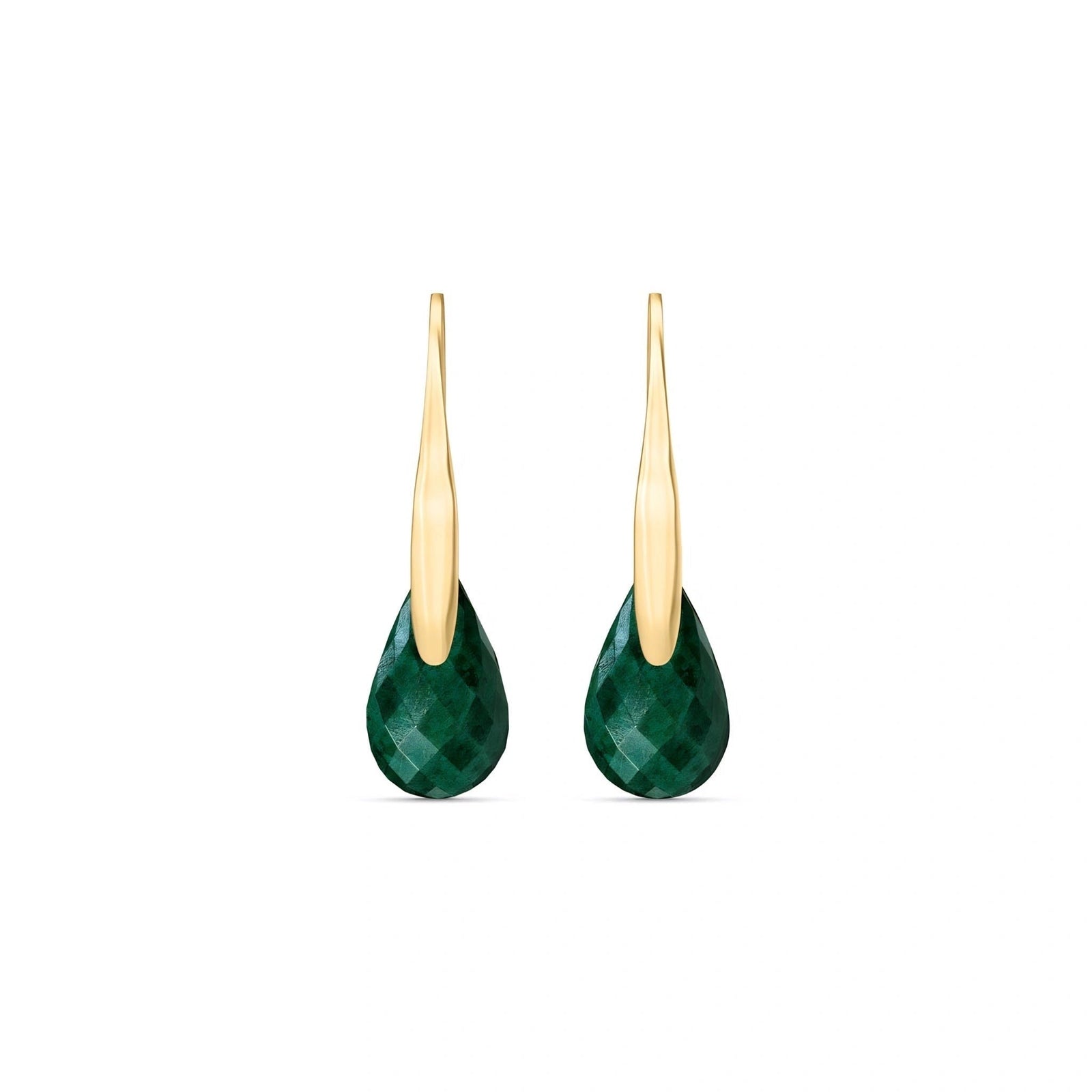 Yellow Gold Earrings Sapphire 10K — Ottilia