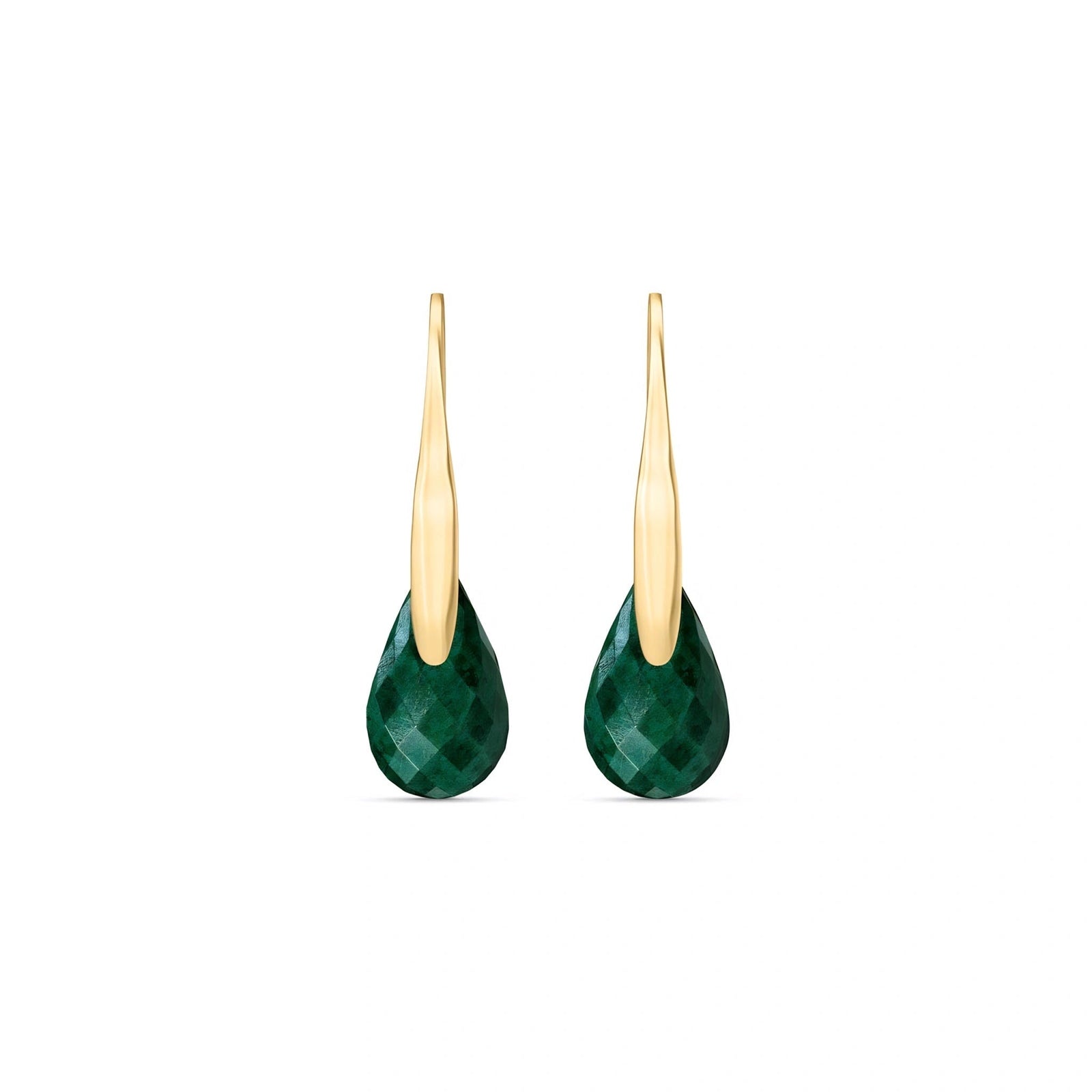 Yellow Gold Earrings Sapphire 10K — Ottilia