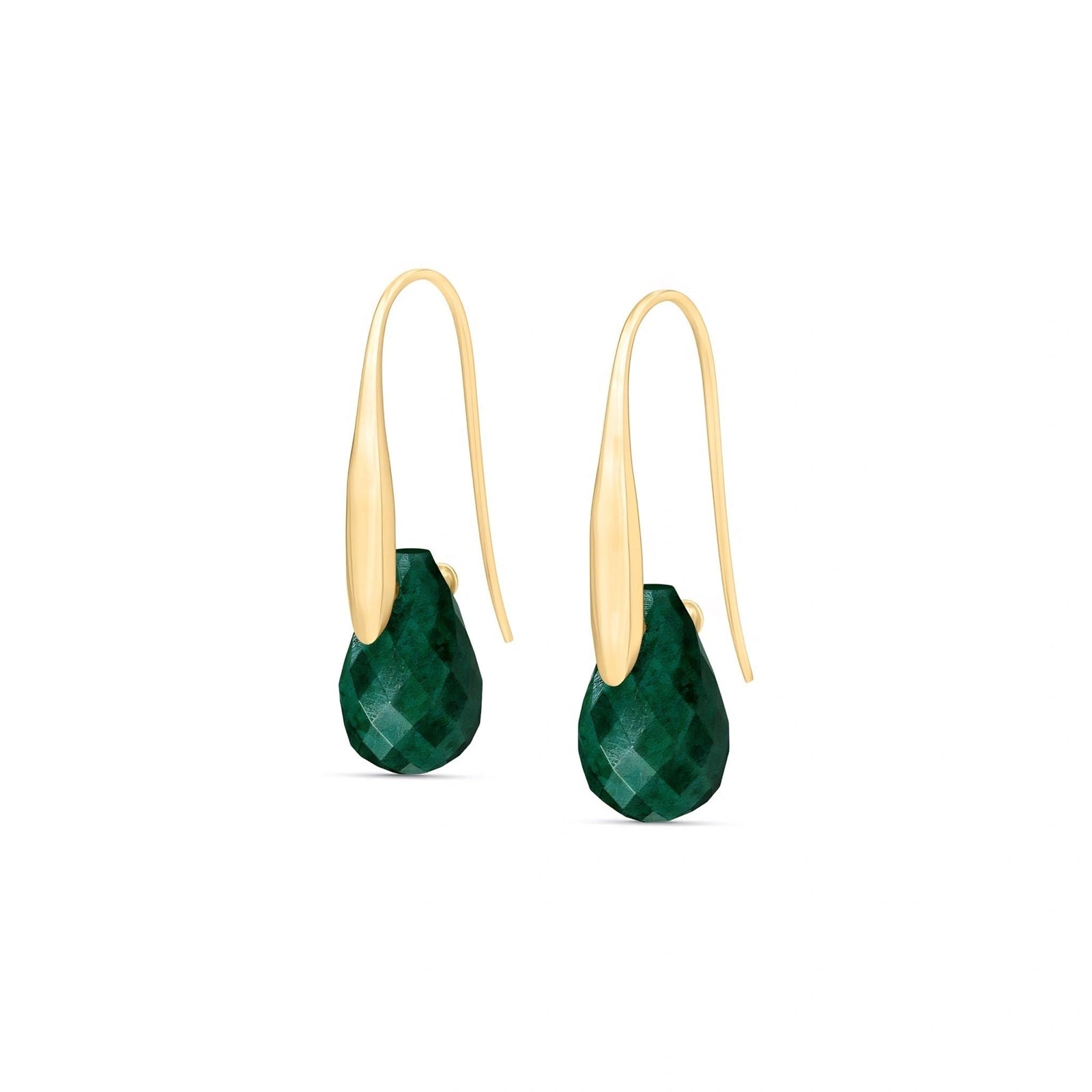 Yellow Gold Earrings Sapphire 10K — Ottilia