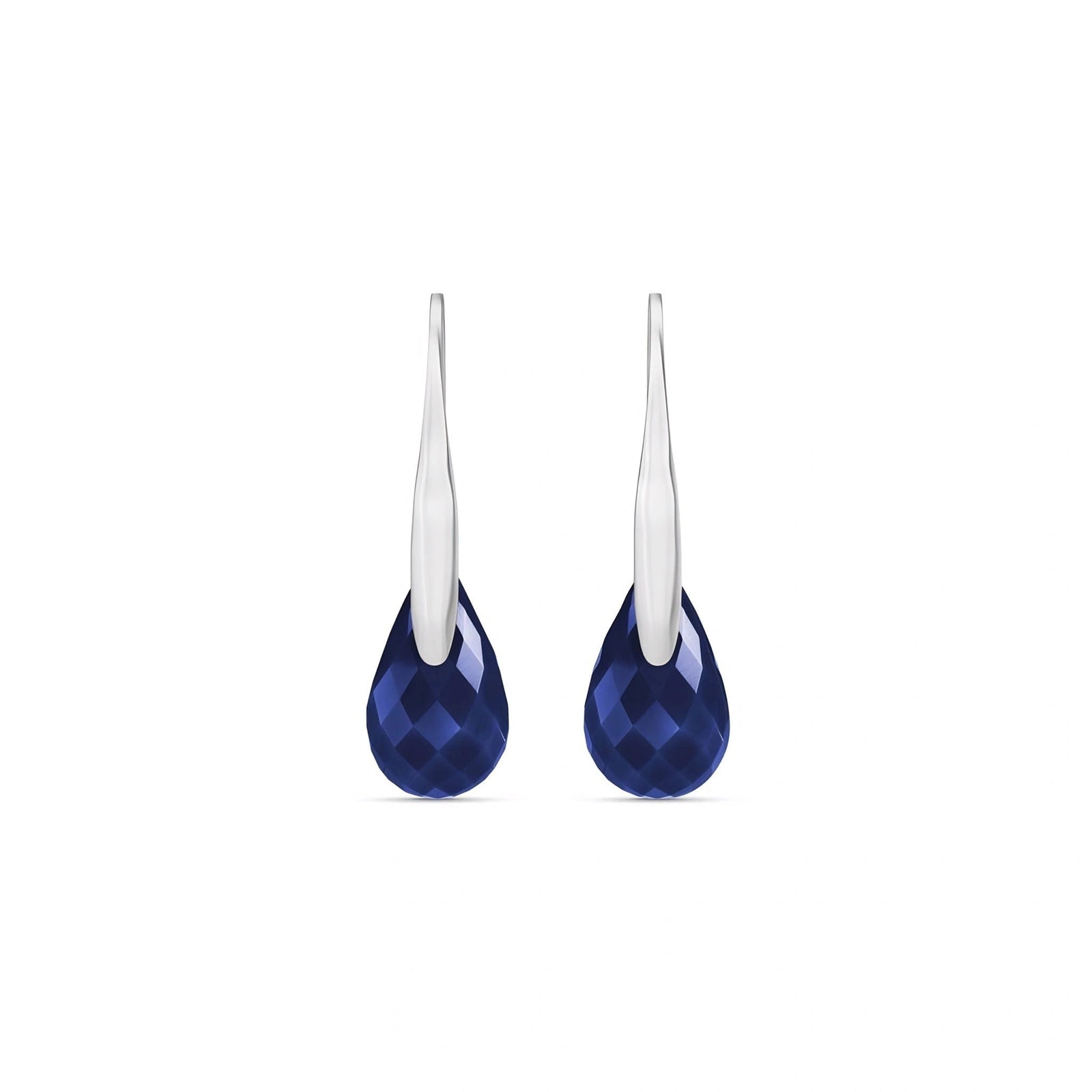 White Gold Earrings White Topaz 10K — Ottilia