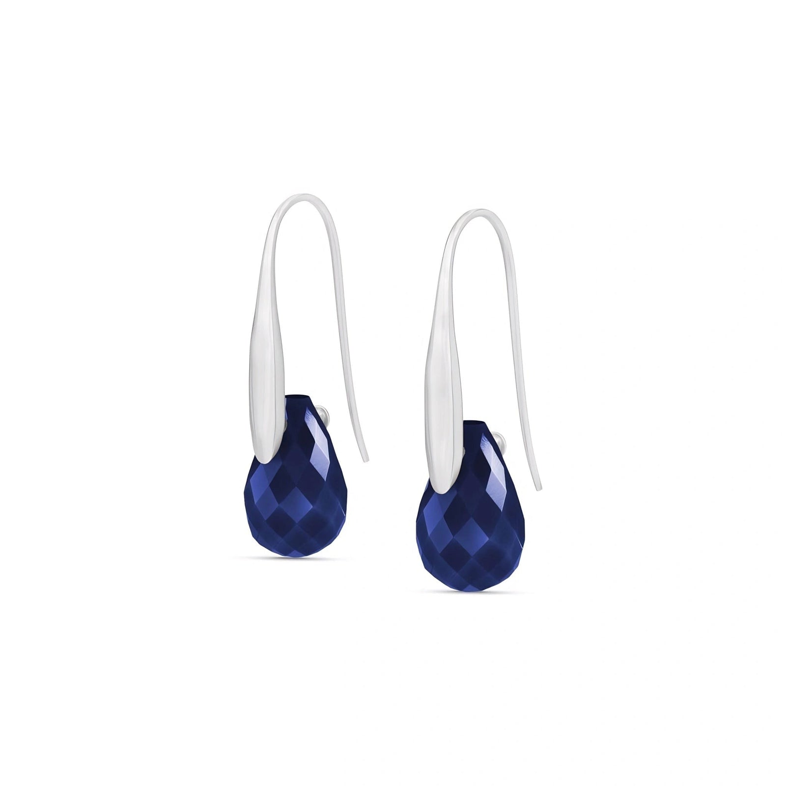 White Gold Earrings White Topaz 10K — Ottilia