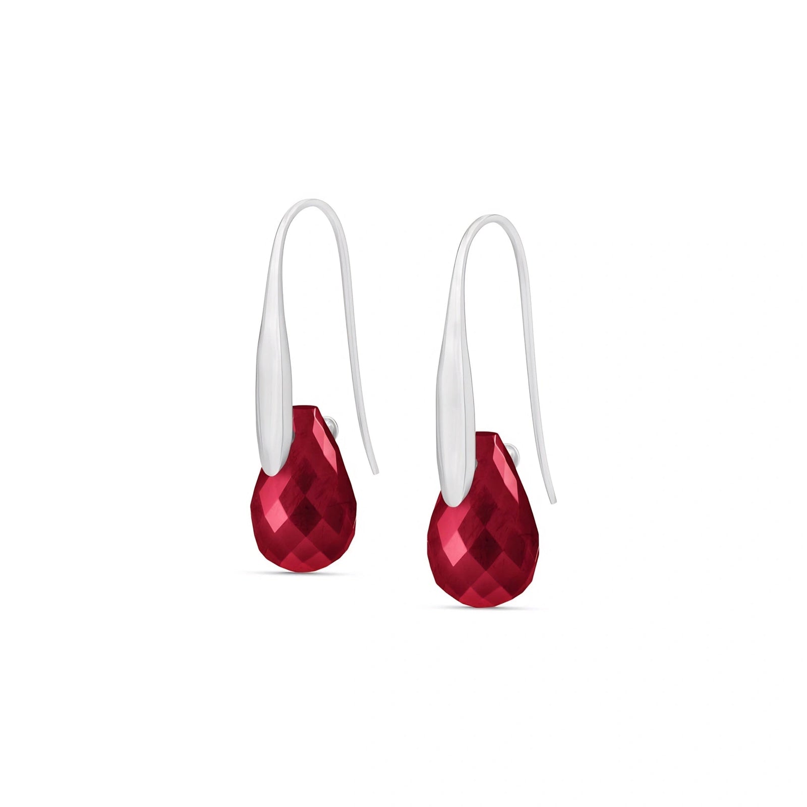 White Gold Earrings White Topaz 10K — Ottilia