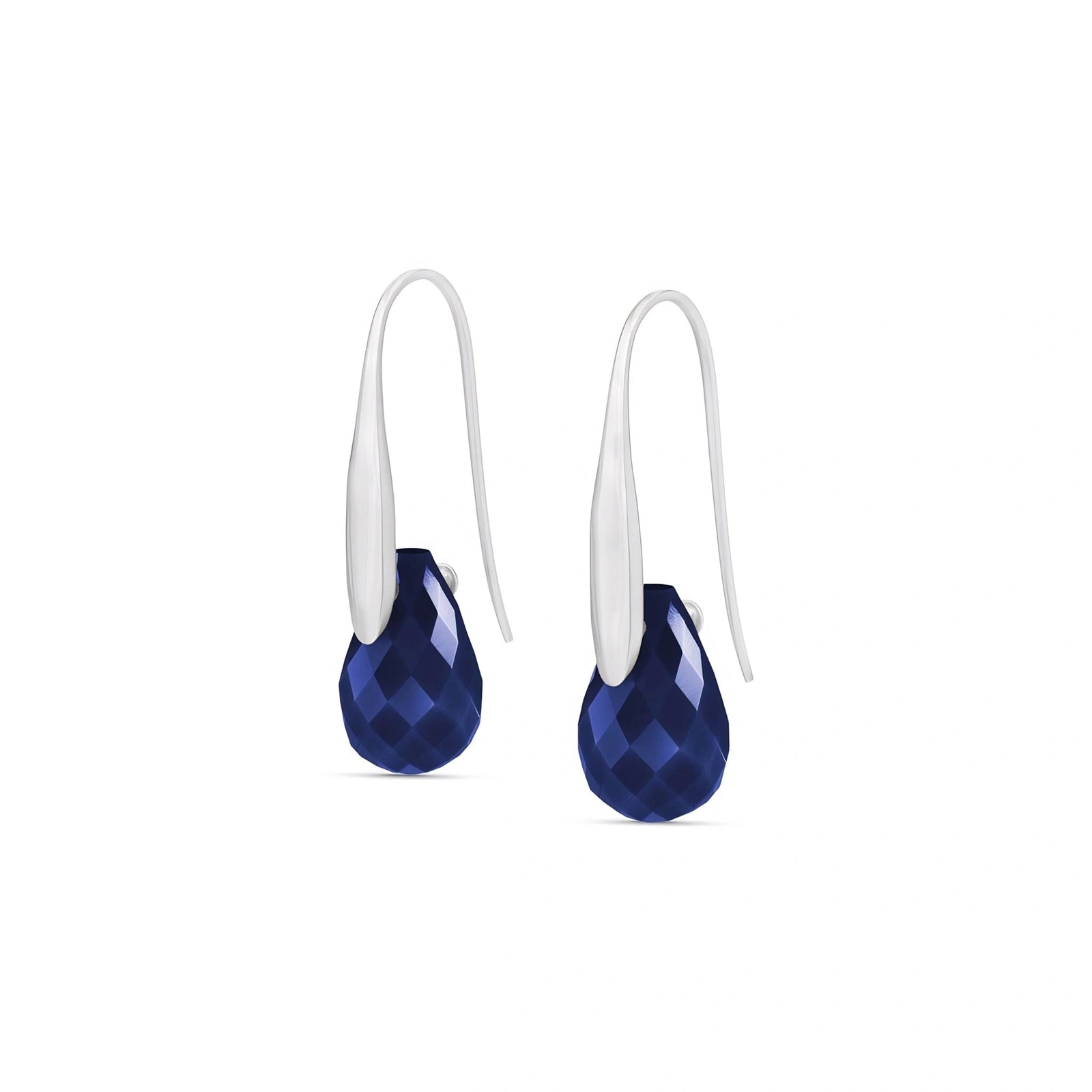 White Gold Earrings White Topaz 10K — Ottilia